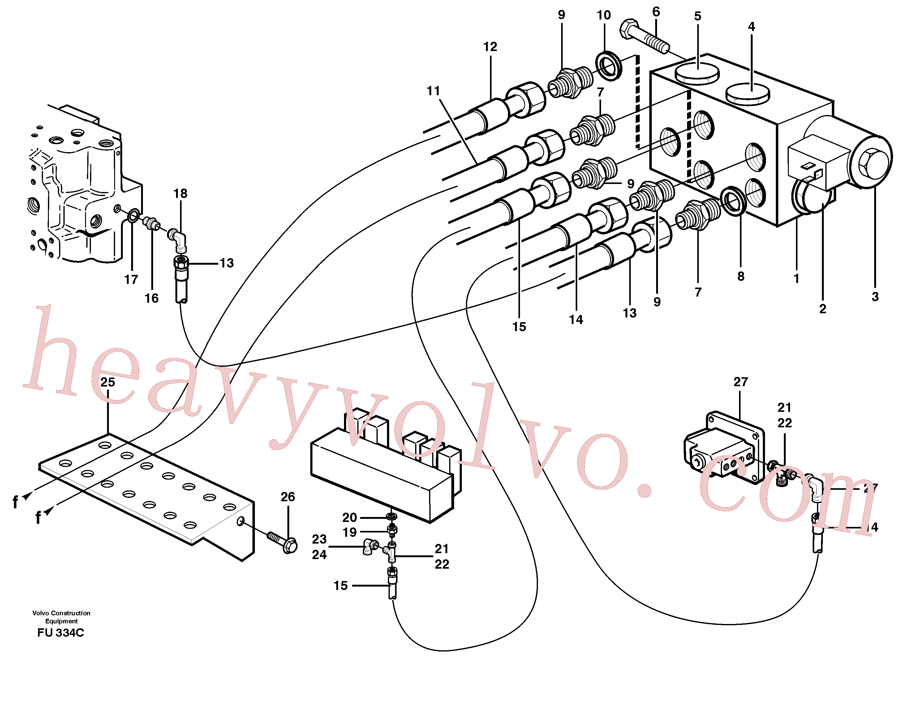 VOE14310009 for Volvo Hydr. quick fit equipm. on super structure(FU334C assembly)