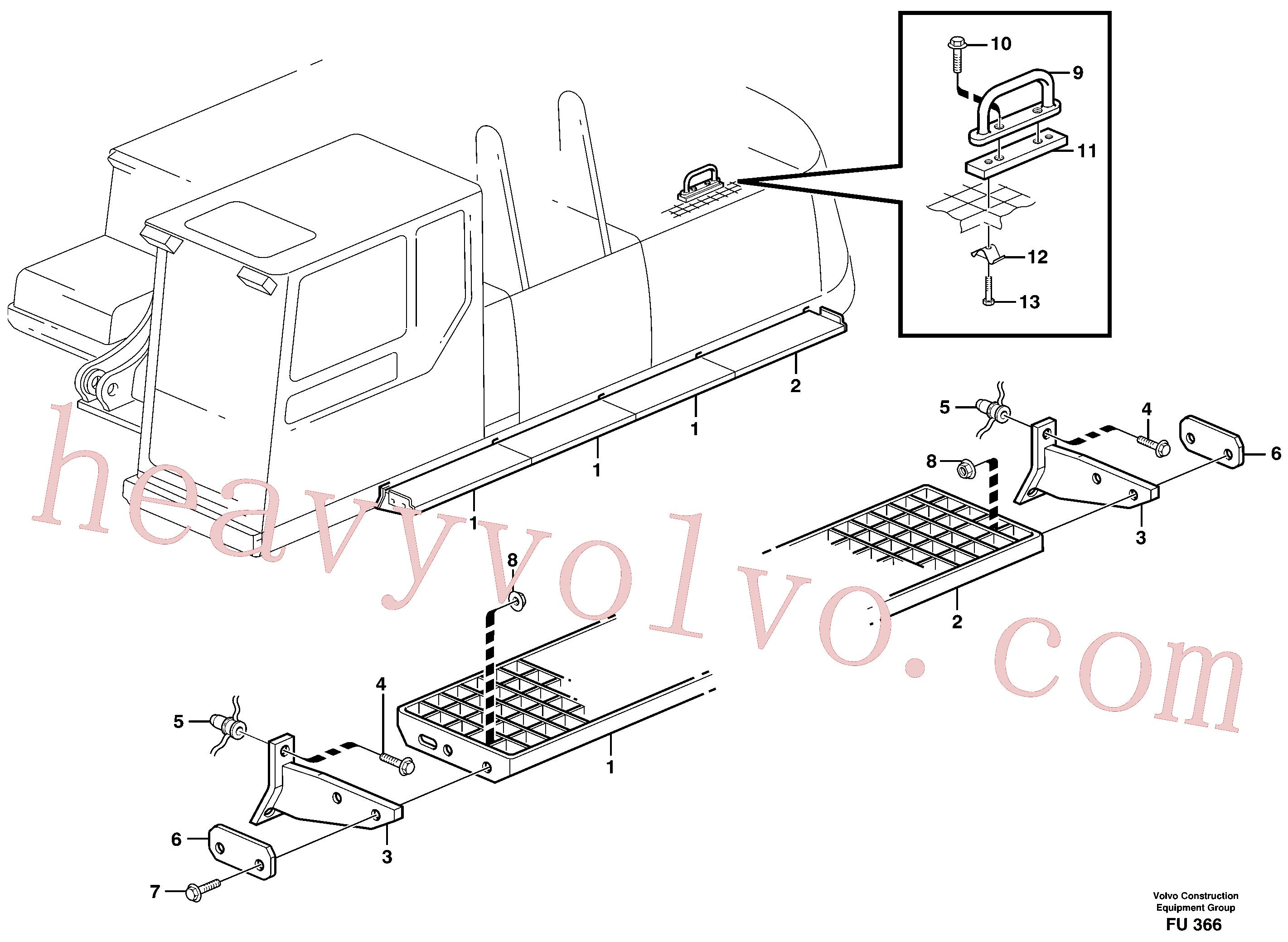 VOE14024218 for Volvo Duckboard(FU366 assembly)