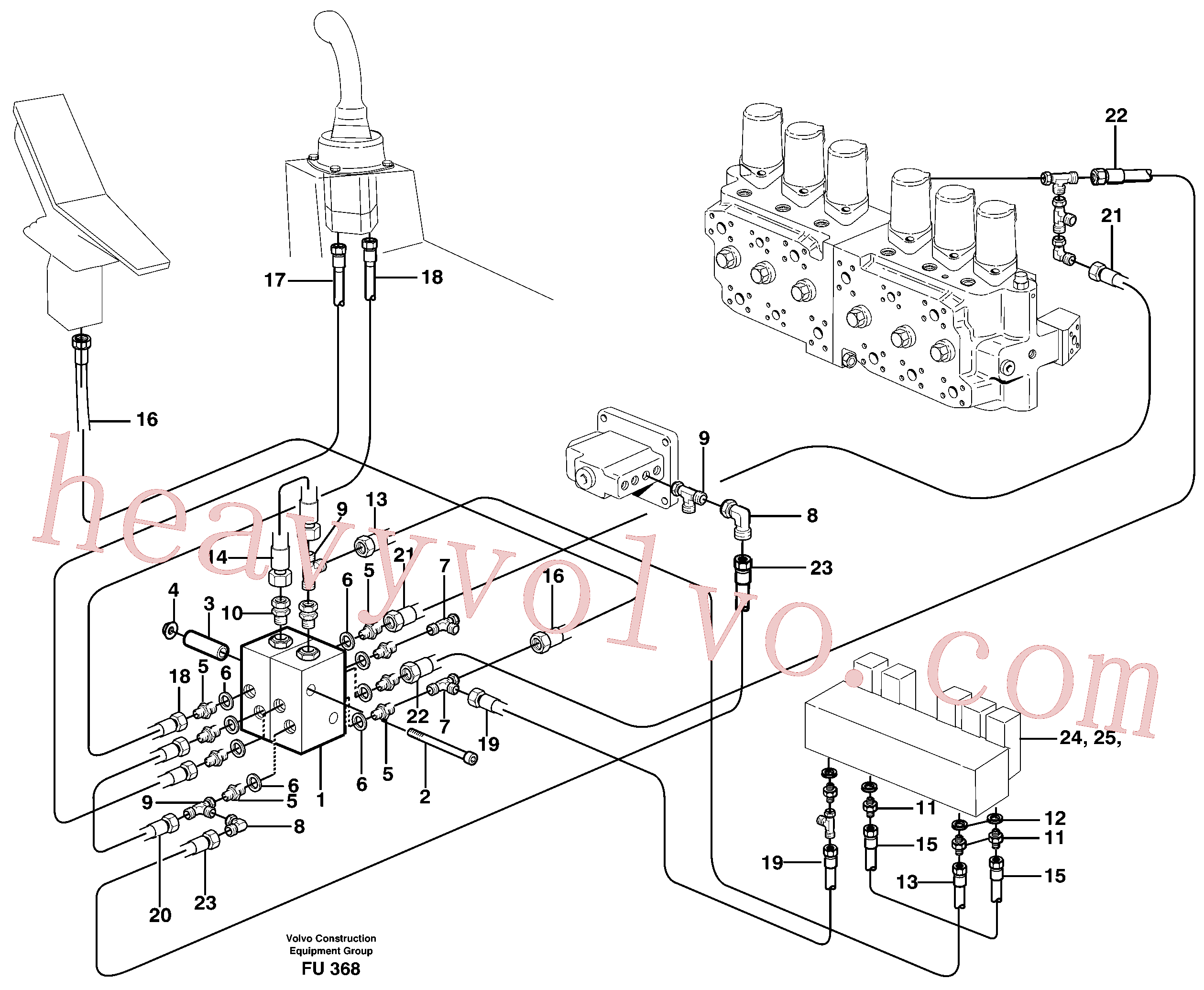 VOE14341781 for Volvo Grab equipment in base machine(FU368 assembly)