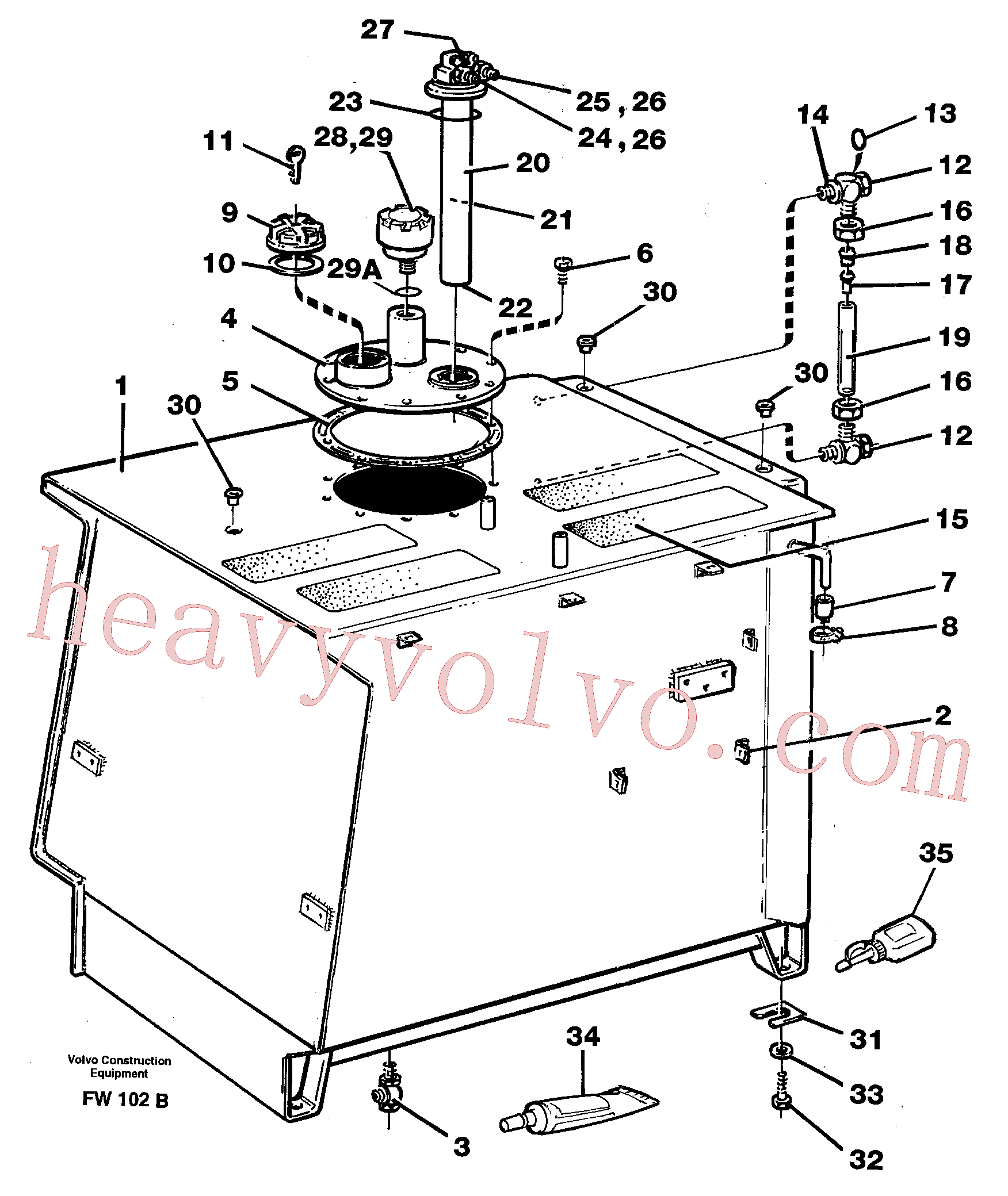 VOE14213332 for Volvo Fuel tank with fitting parts(FW102B assembly)