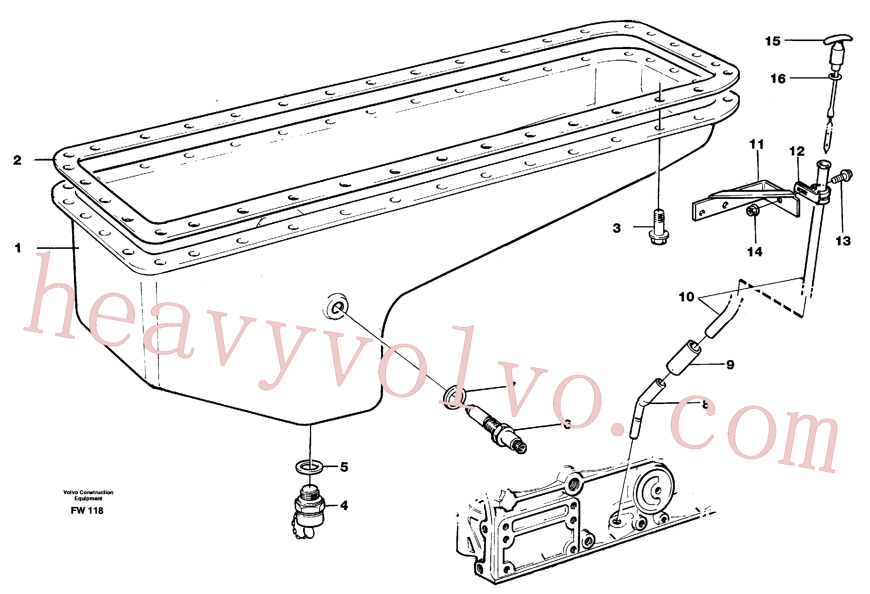 VOE8149606 for Volvo Oil sump(FW118 assembly)