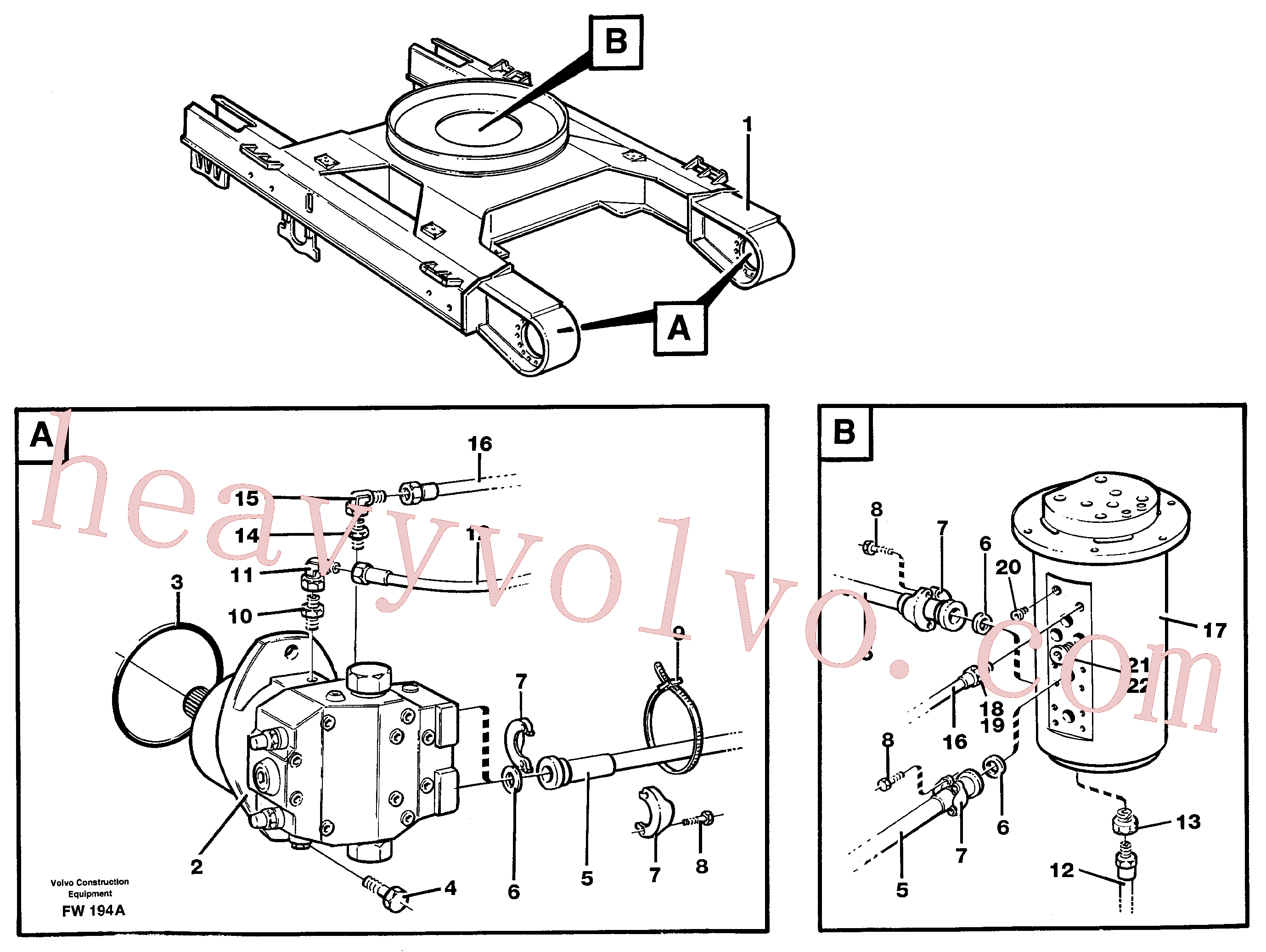 VOE14215440 for Volvo Hydraulic system, transport in undercarrige(FW194A assembly)