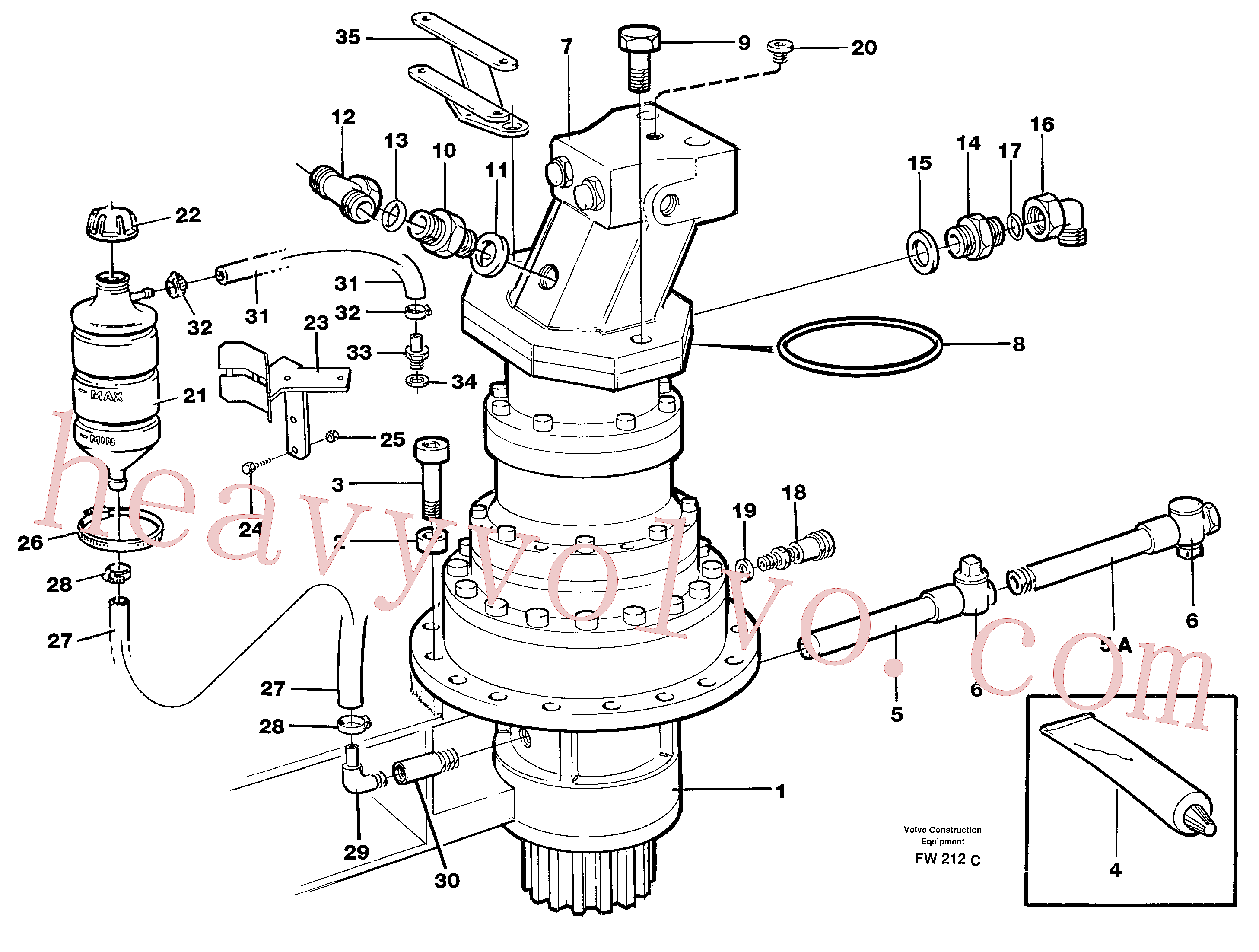 VOE14345270 for Volvo Swing gearbox with fitting parts(FW212C assembly)