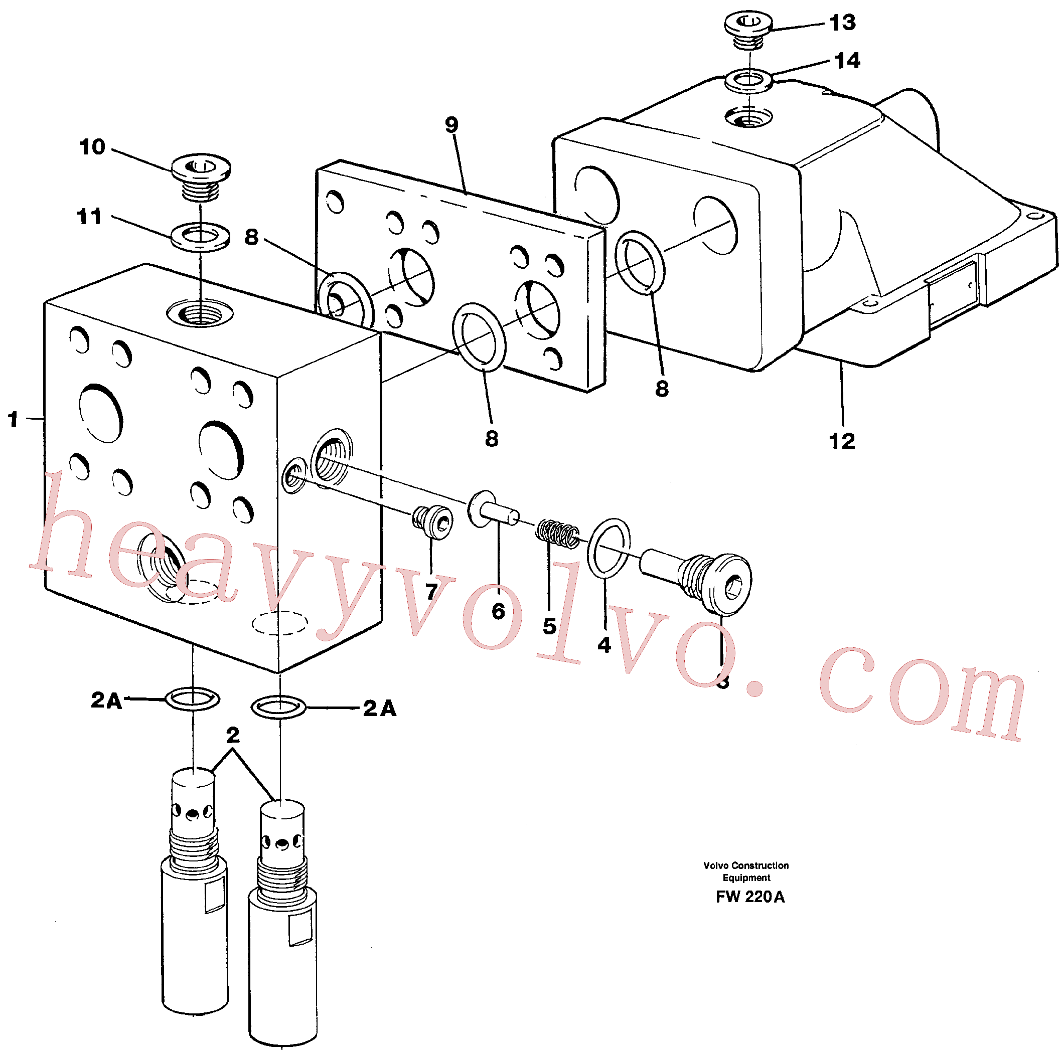 VOE14344089 for Volvo Valve body w. shock- valve, slewing(FW220A assembly)