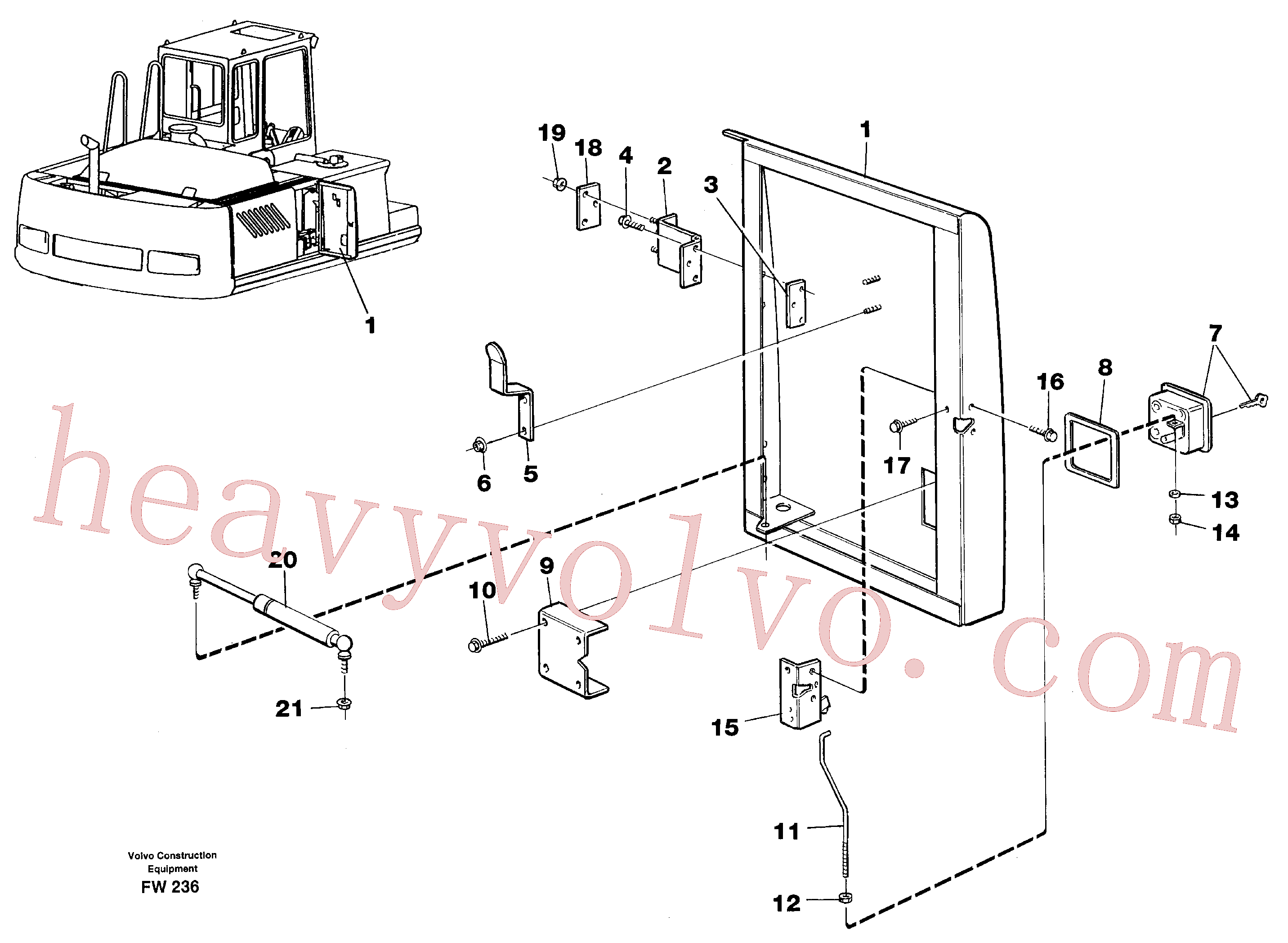 VOE969738 for Volvo Door, centre, right(FW236 assembly)