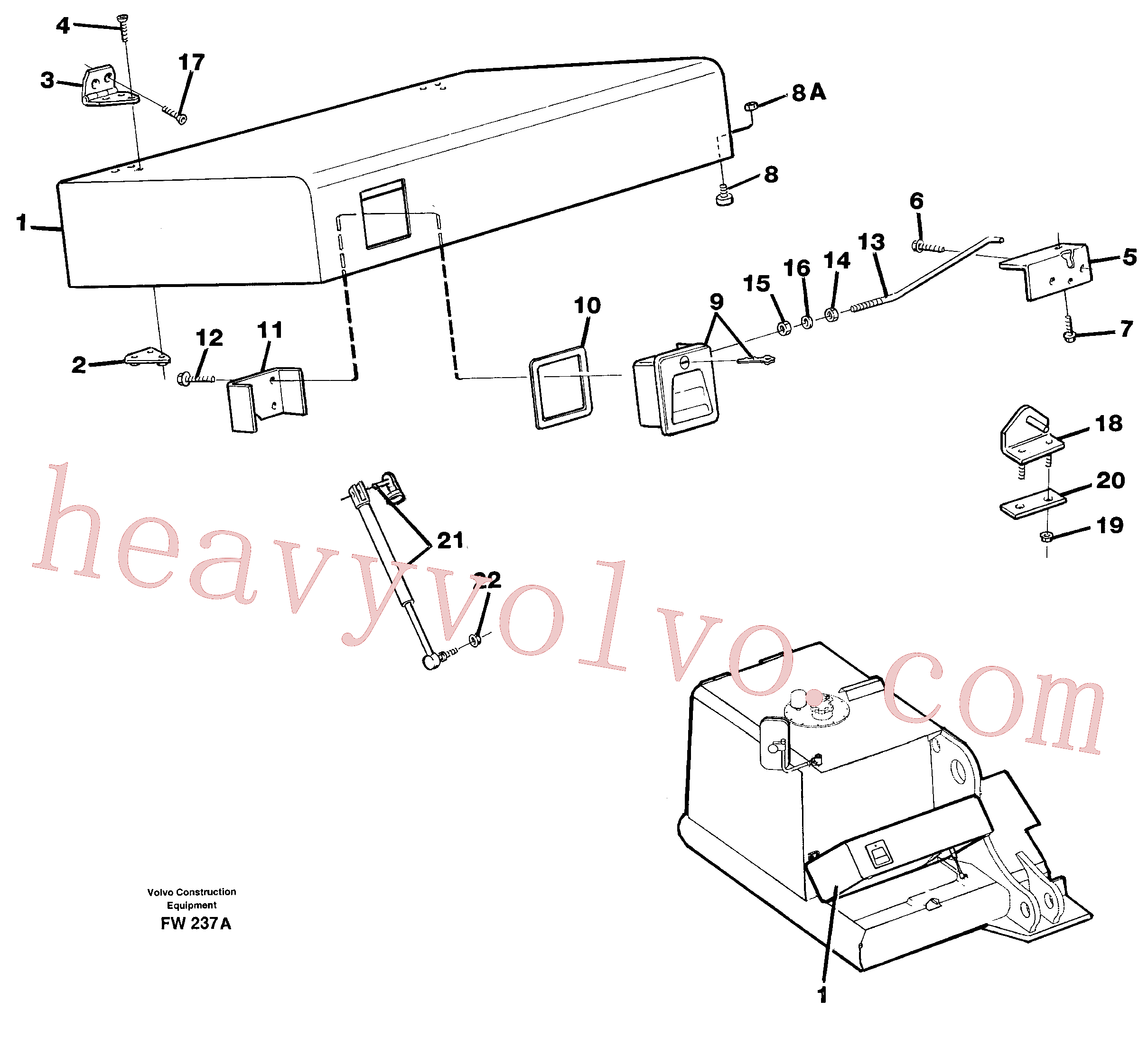 VOE969738 for Volvo Casing, front, right(FW237A assembly)