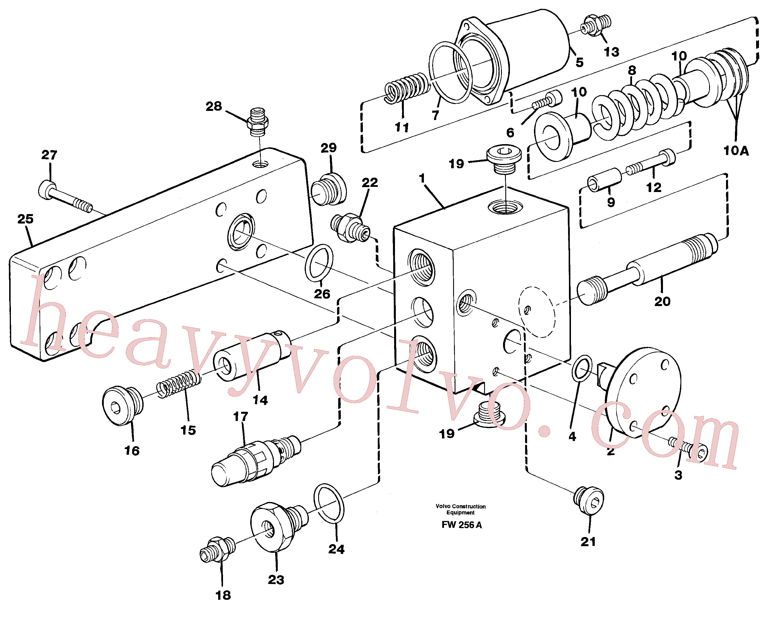 VOE11702873 for Volvo Hose rupture valve, boom cylinder(FW256A assembly)