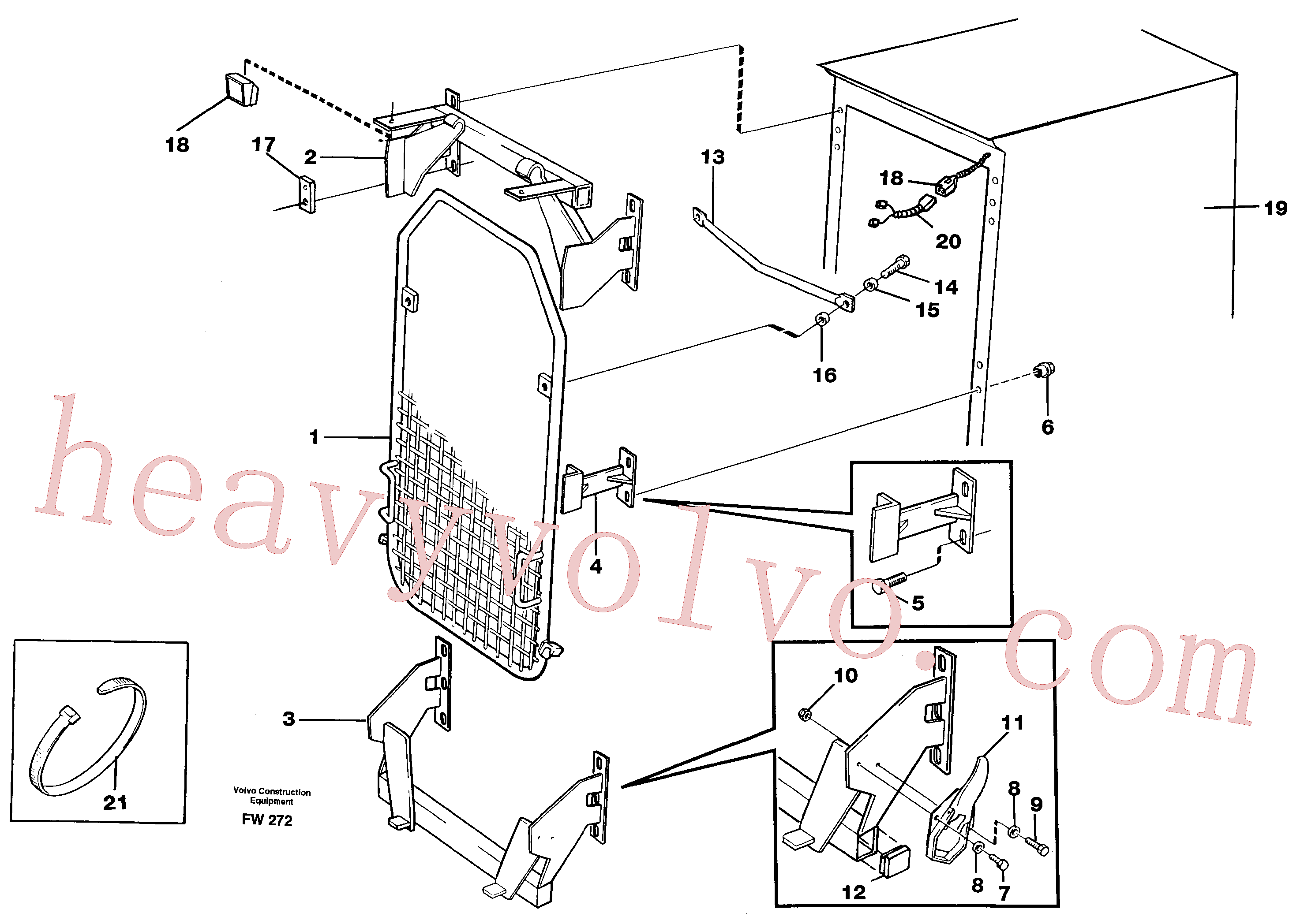 VOE14262778 for Volvo Windscreen protection(FW272 assembly)