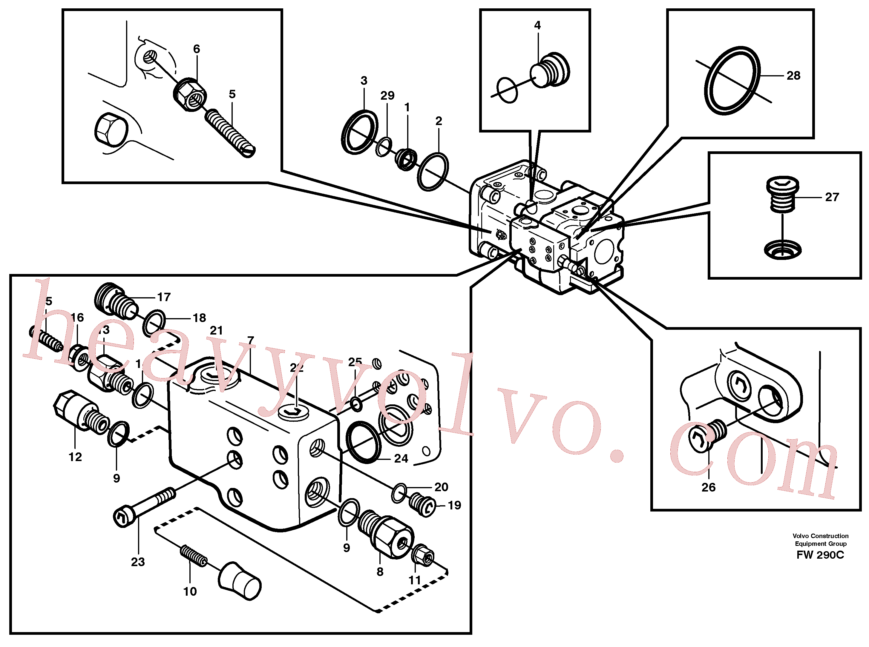 VOE11702670 for Volvo Hydraulic pump(FW290C assembly)