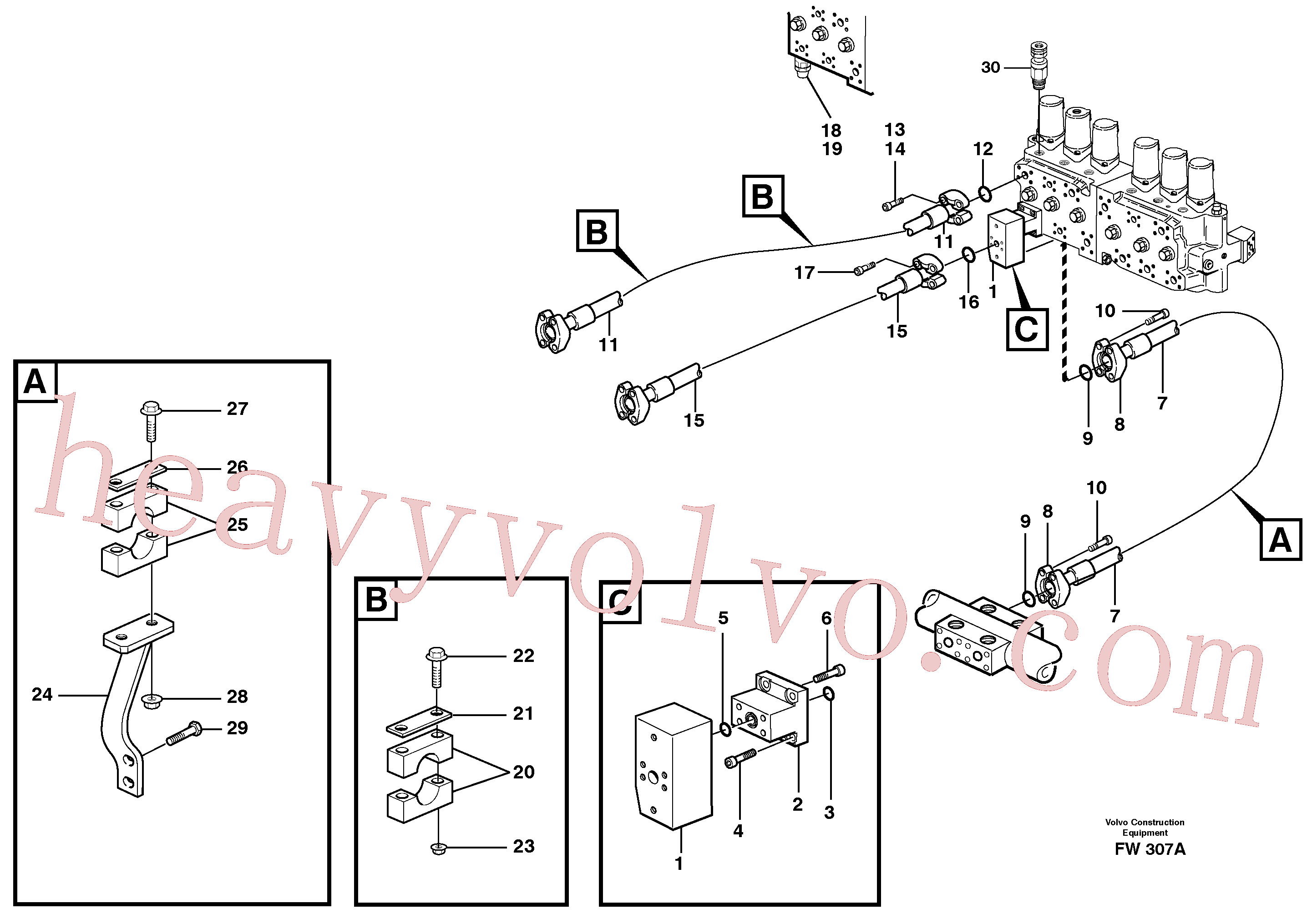 VOE14345816 for Volvo Hammer hydraulics on base machine(FW307A assembly)