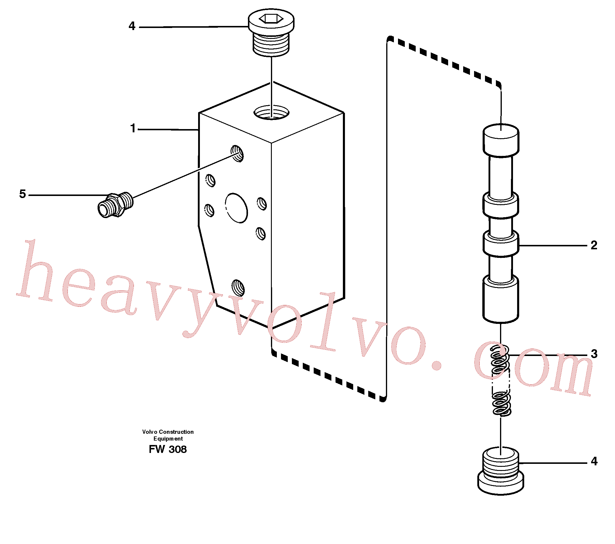 VOE14267223 for Volvo Shuttle valve, hammer(FW308 assembly)