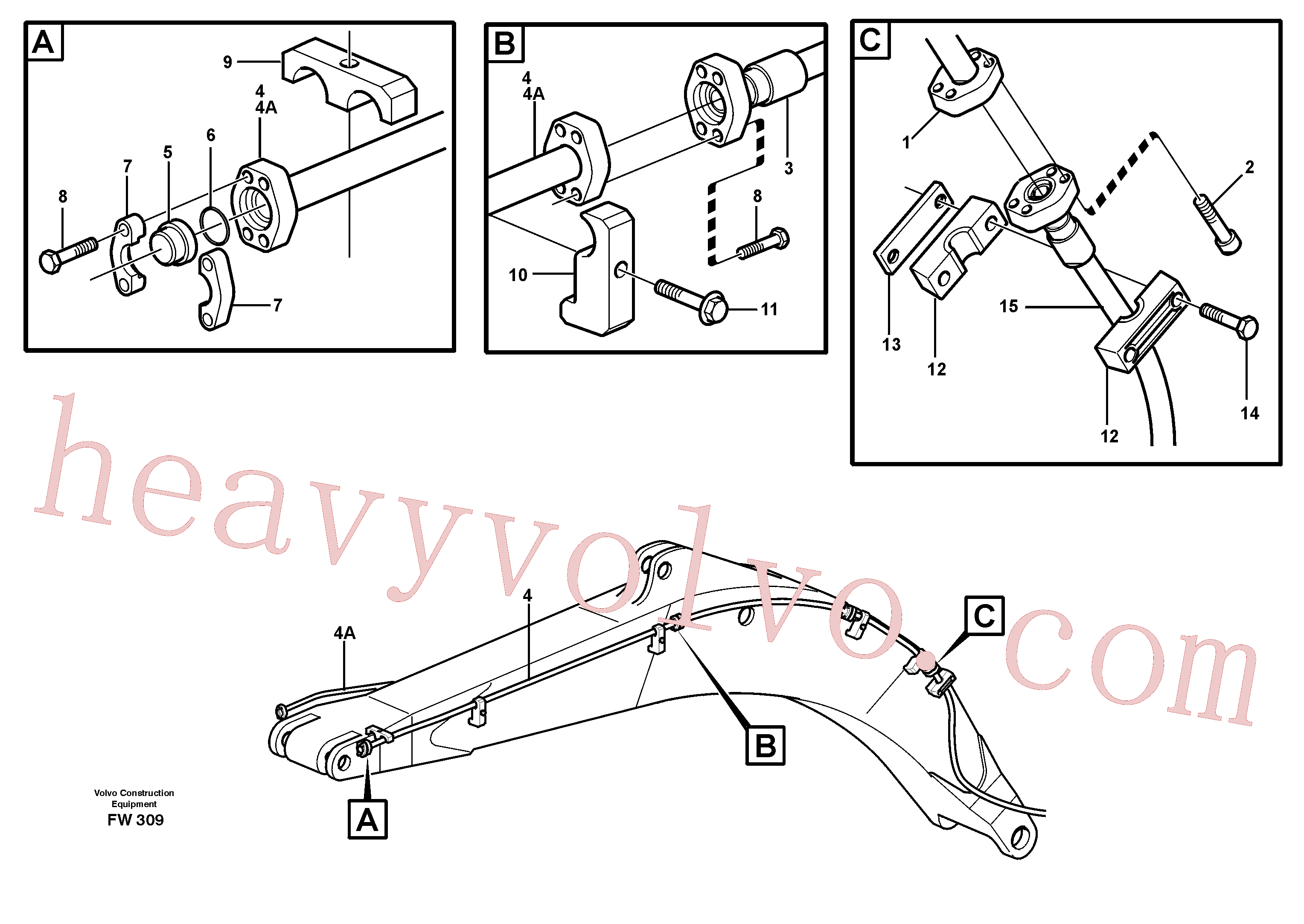 VOE14340739 for Volvo Hammer hydraulics on boom(FW309 assembly)