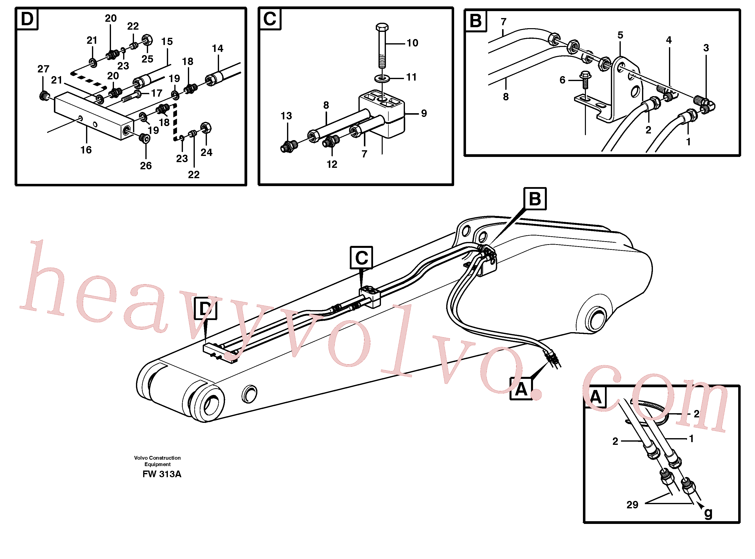 VOE14341396 for Volvo Hydr. quick fit equipm. on dipper arm(FW313A assembly)