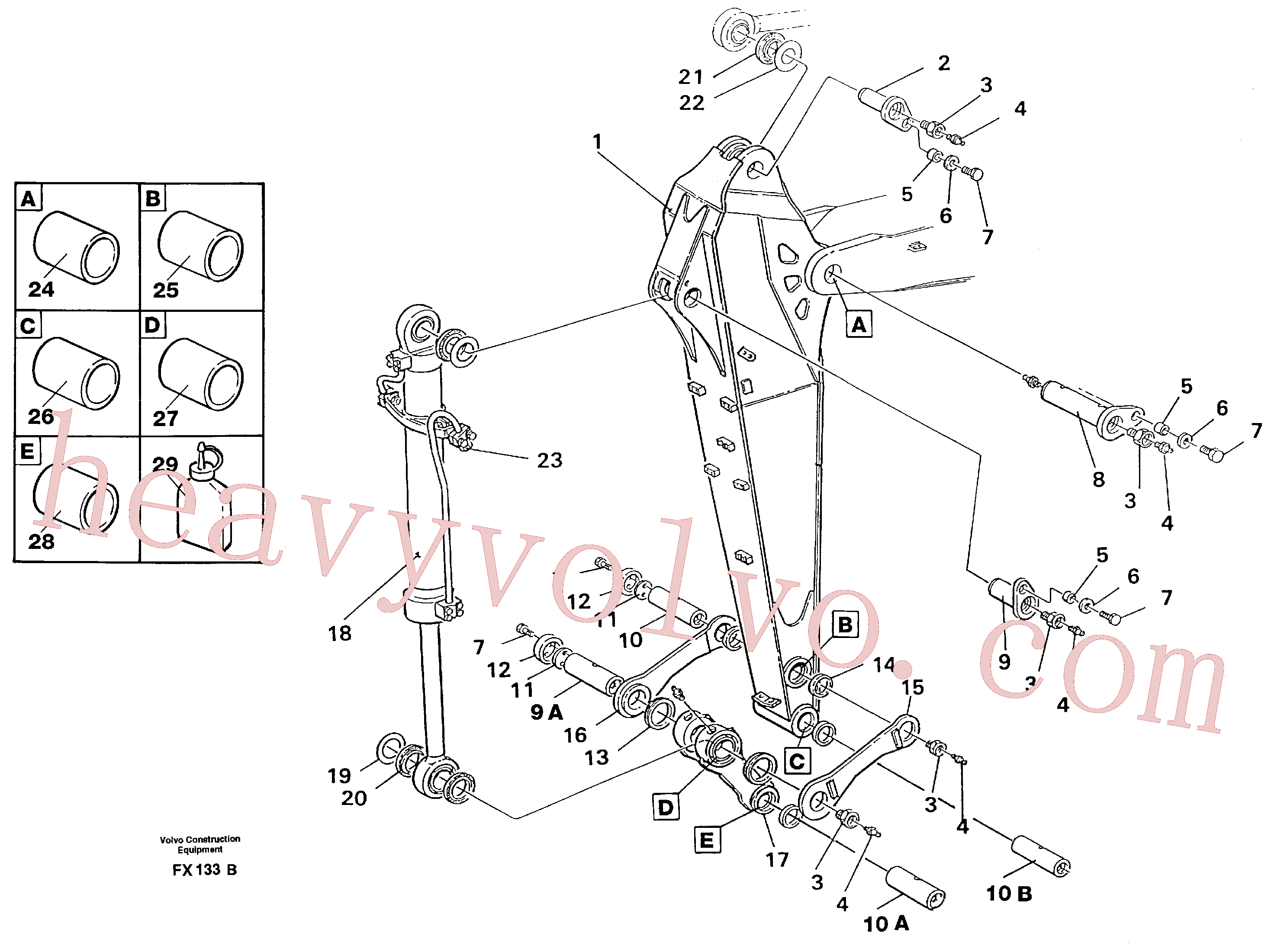 VOE14266252 for Volvo Backhoe dipper arm, 2.0m, 2.40m(FX133B assembly)