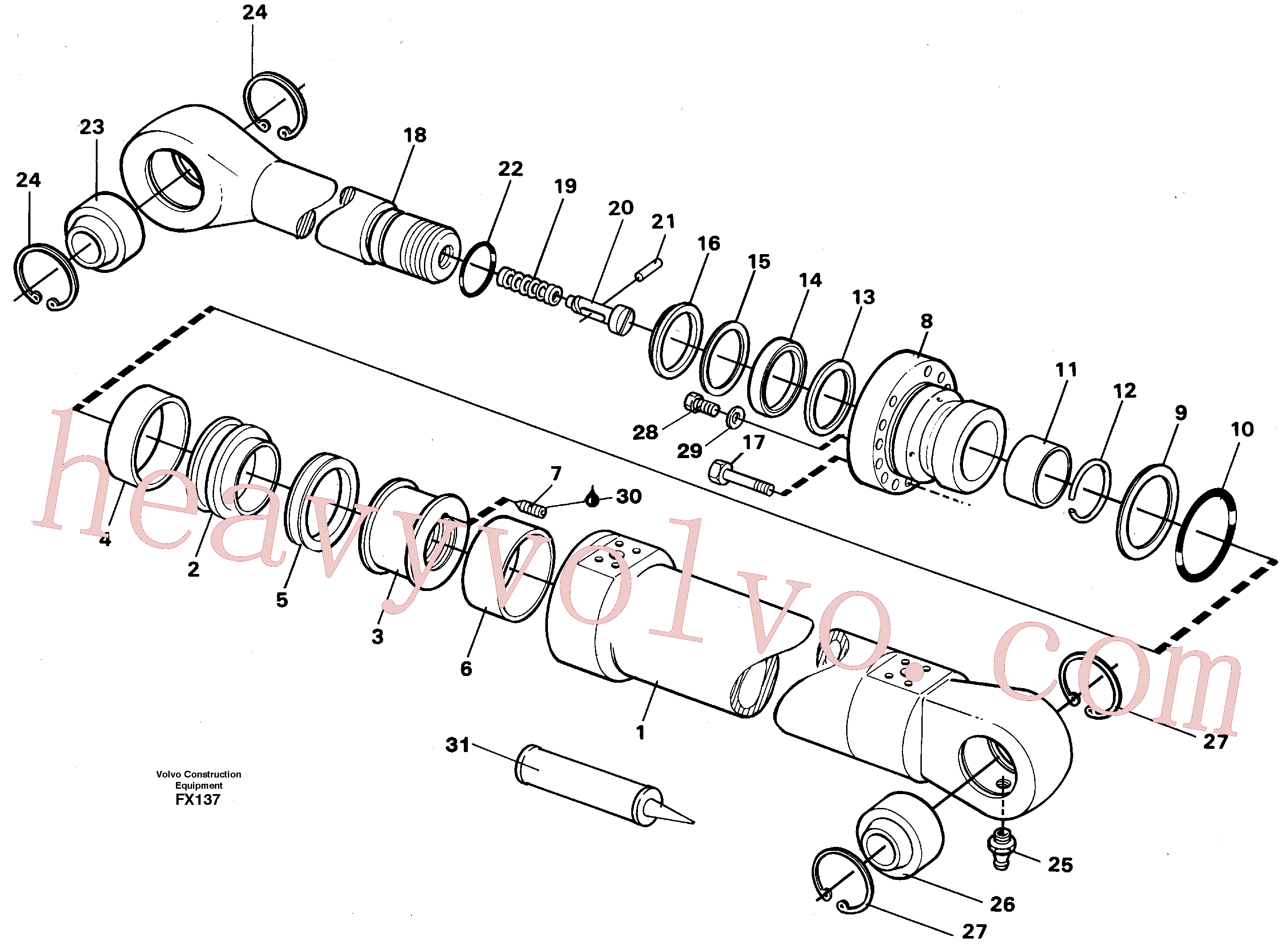 VOE14259738 for Volvo Bucket cylinder(FX137 assembly)