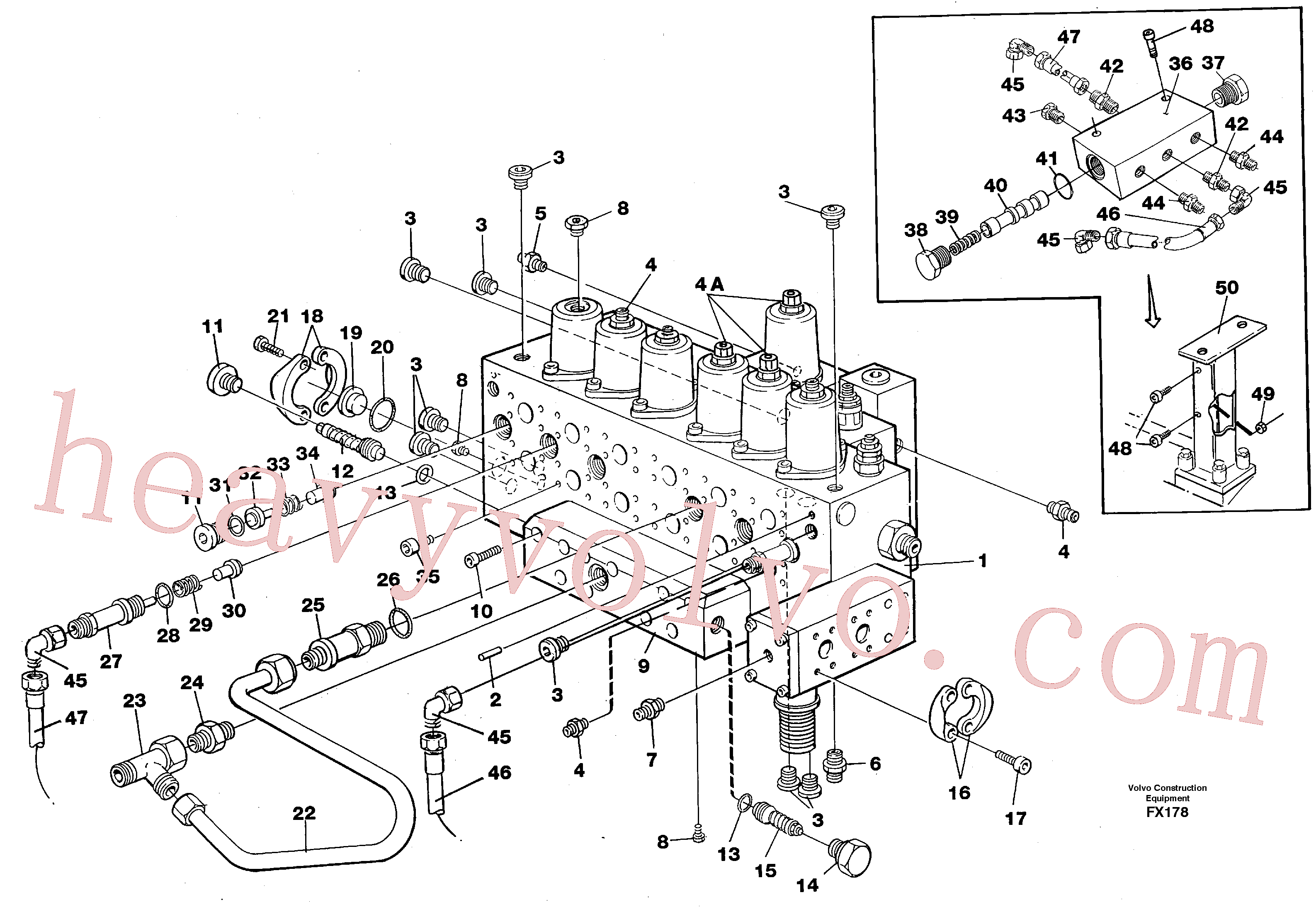 VOE14245649 for Volvo Main valve assembly, tubes connections, assembly bloc(FX178 assembly)