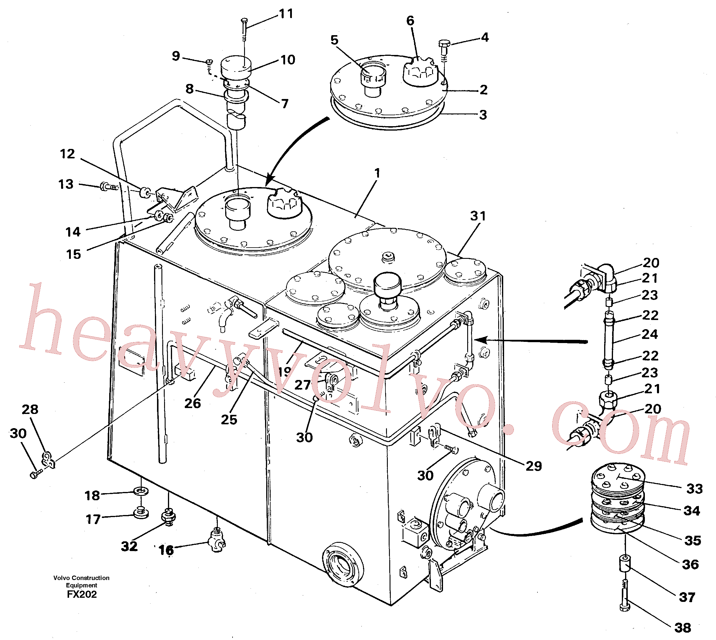 VOE14213998 for Volvo Fuel tank(FX202 assembly)