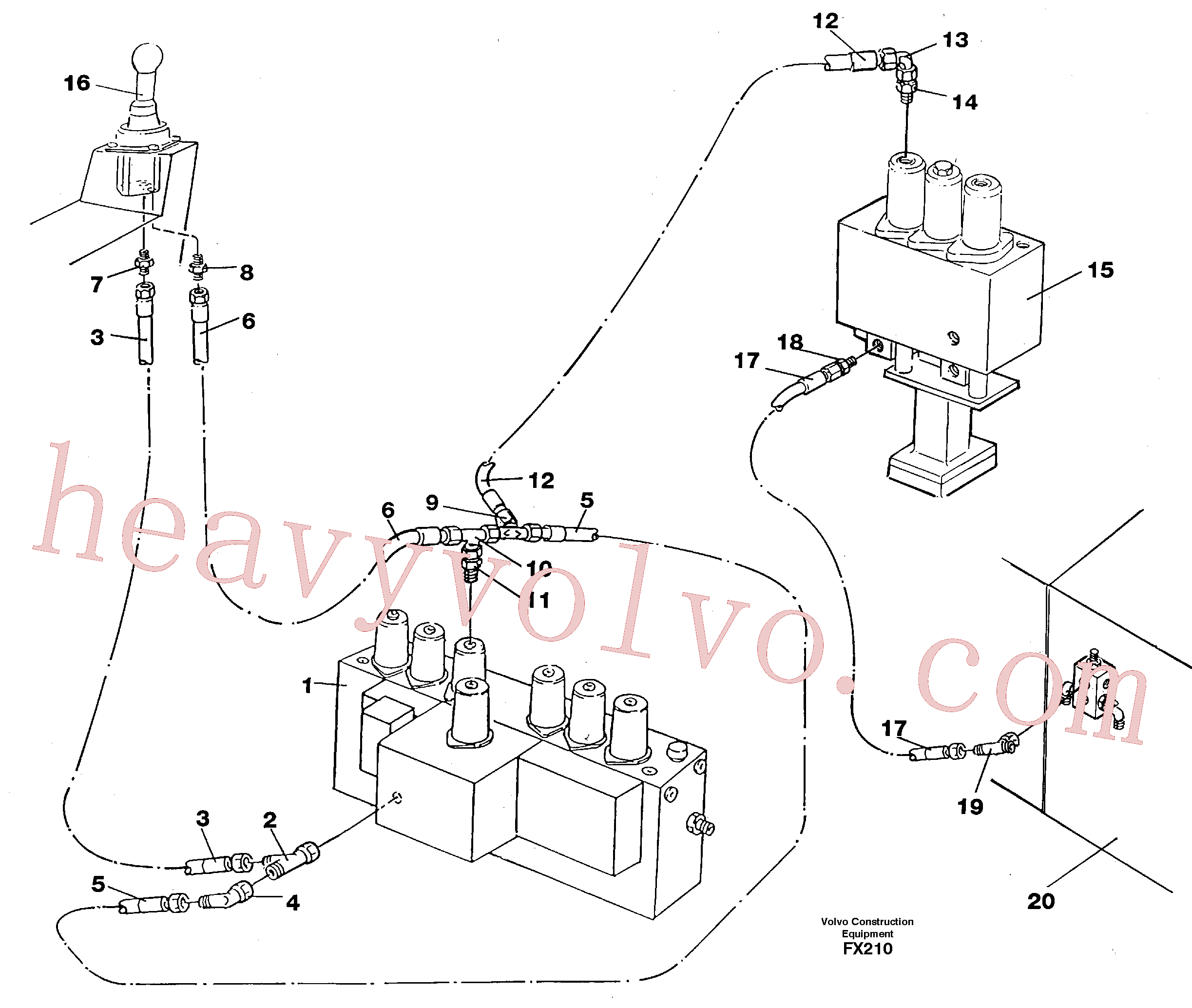 VOE14263251 for Volvo Servo hydraulics, bucket(FX210 assembly)