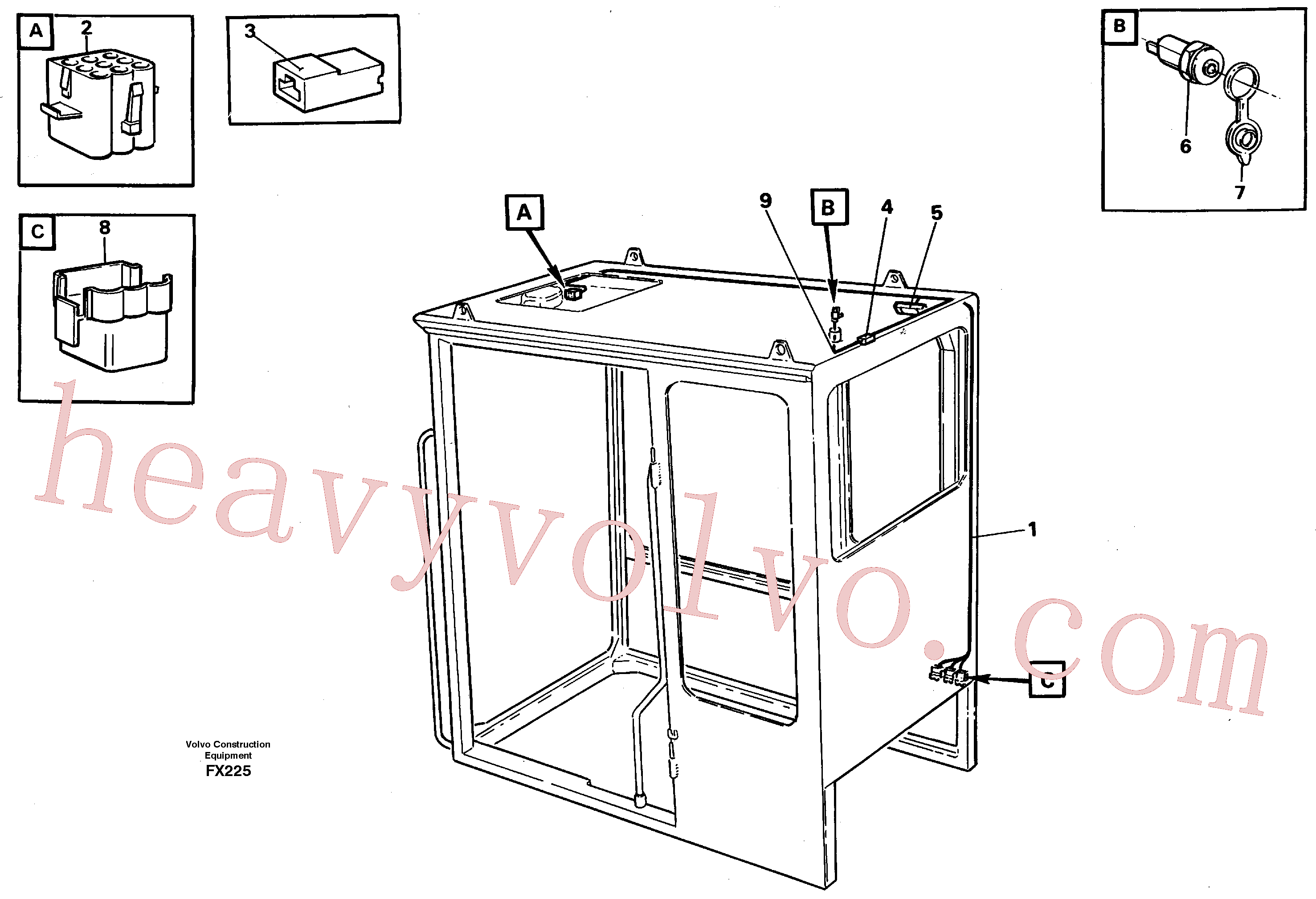 MI965881 for Volvo Cable harnesses, cab(FX225 assembly)