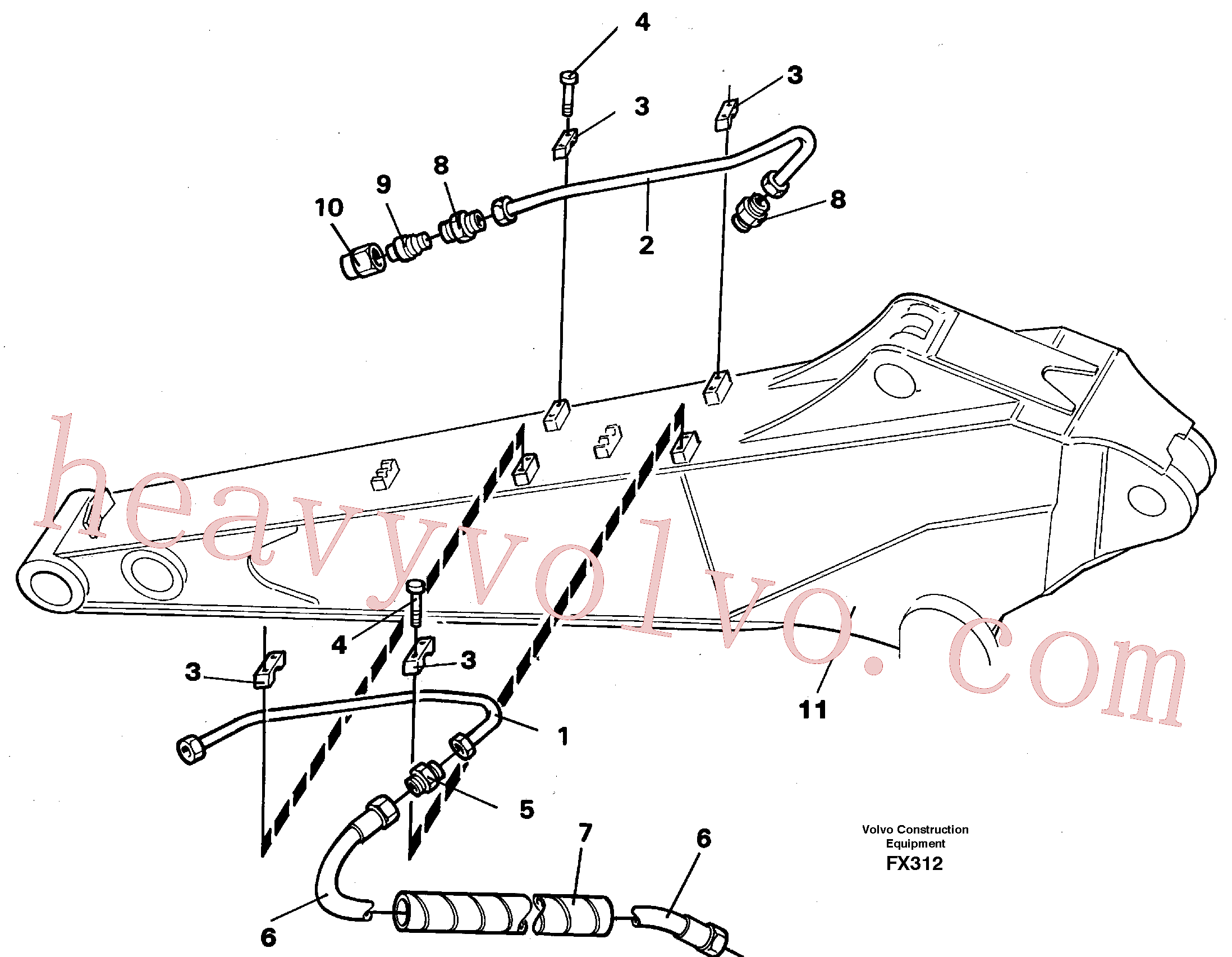 VOE14261815 for Volvo Slope bucket equipm. dipper arm(FX312 assembly)