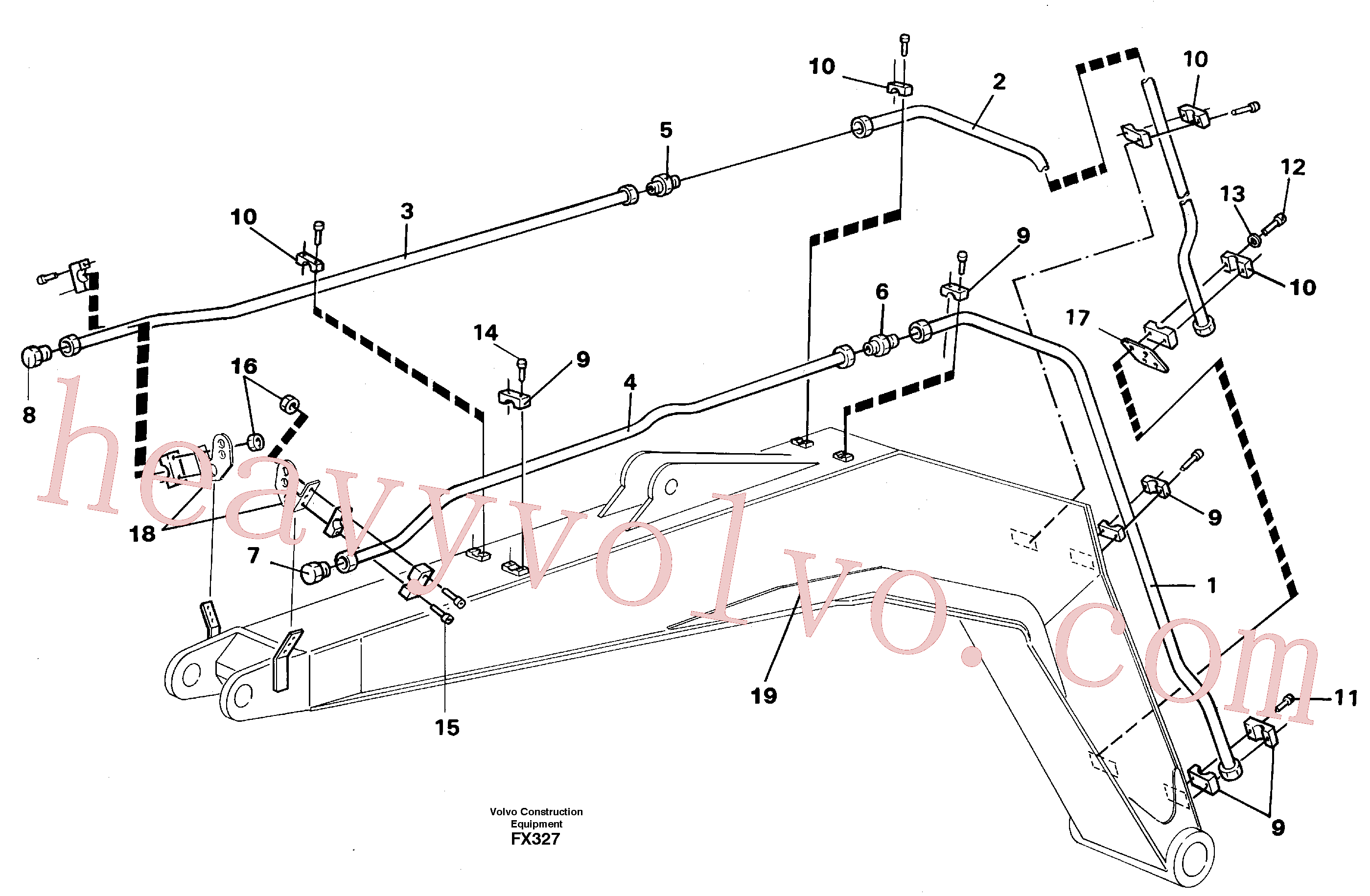 VOE14253360 for Volvo Hydraulic hammer equipment, boom(FX327 assembly)