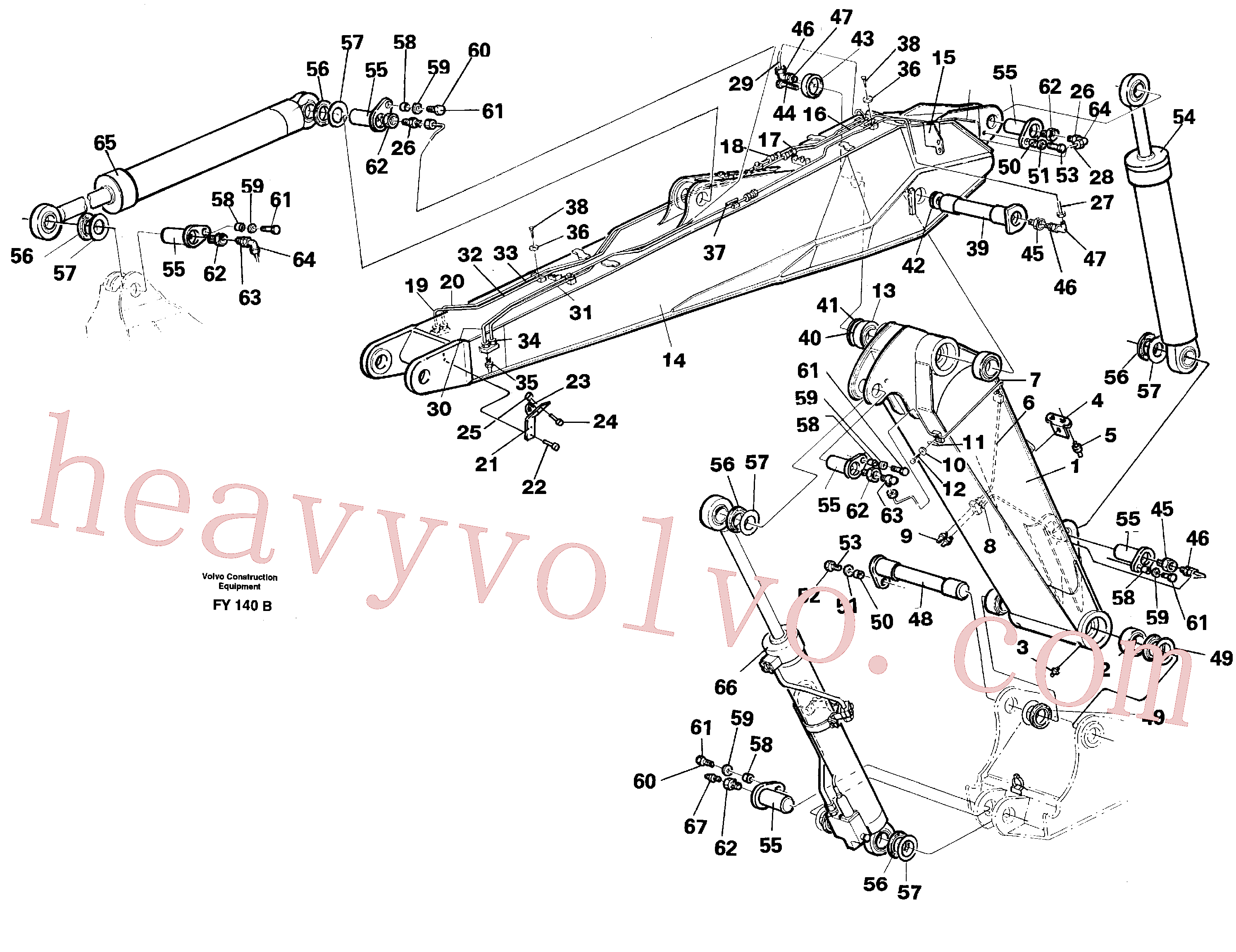 VOE14249075 for Volvo Adjustable boom(FY140B assembly)