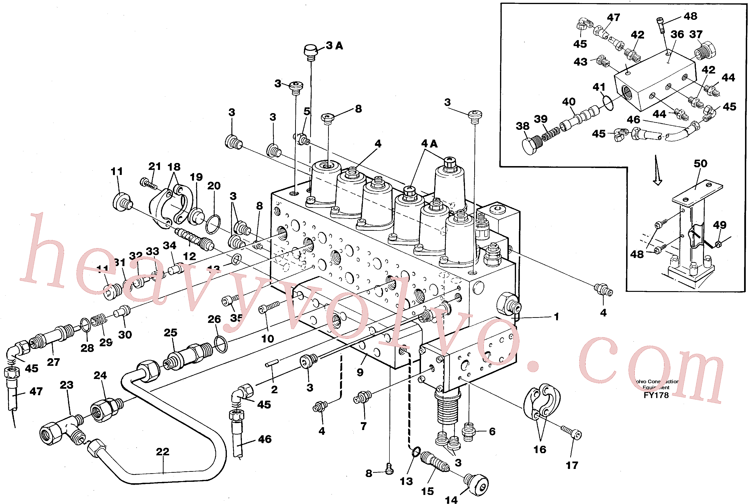 VOE14023409 for Volvo Main valve assembly, tubes connections, assembly bloc(FY178 assembly)