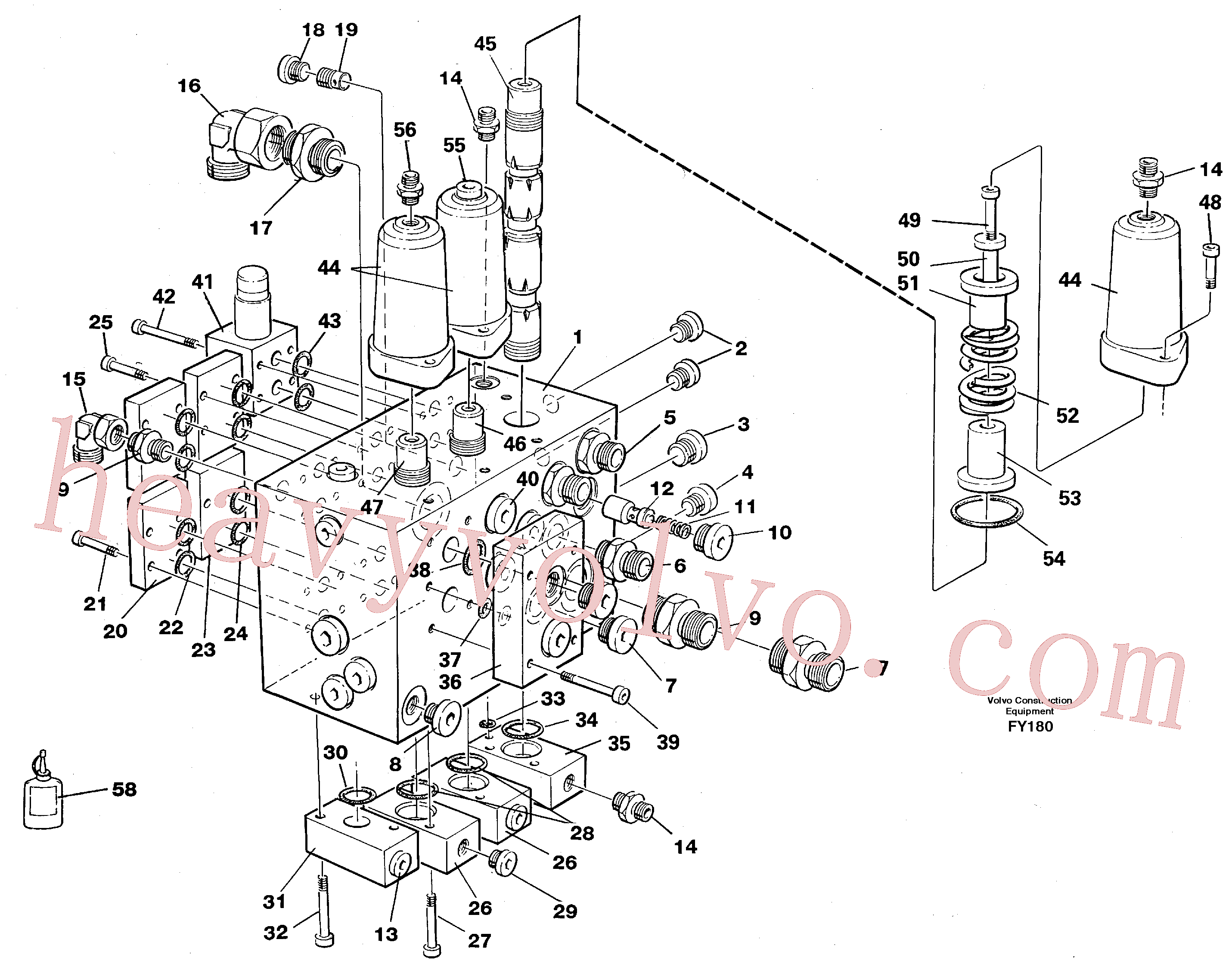 VOE14267438 for Volvo Slew valve assembly(FY180 assembly)