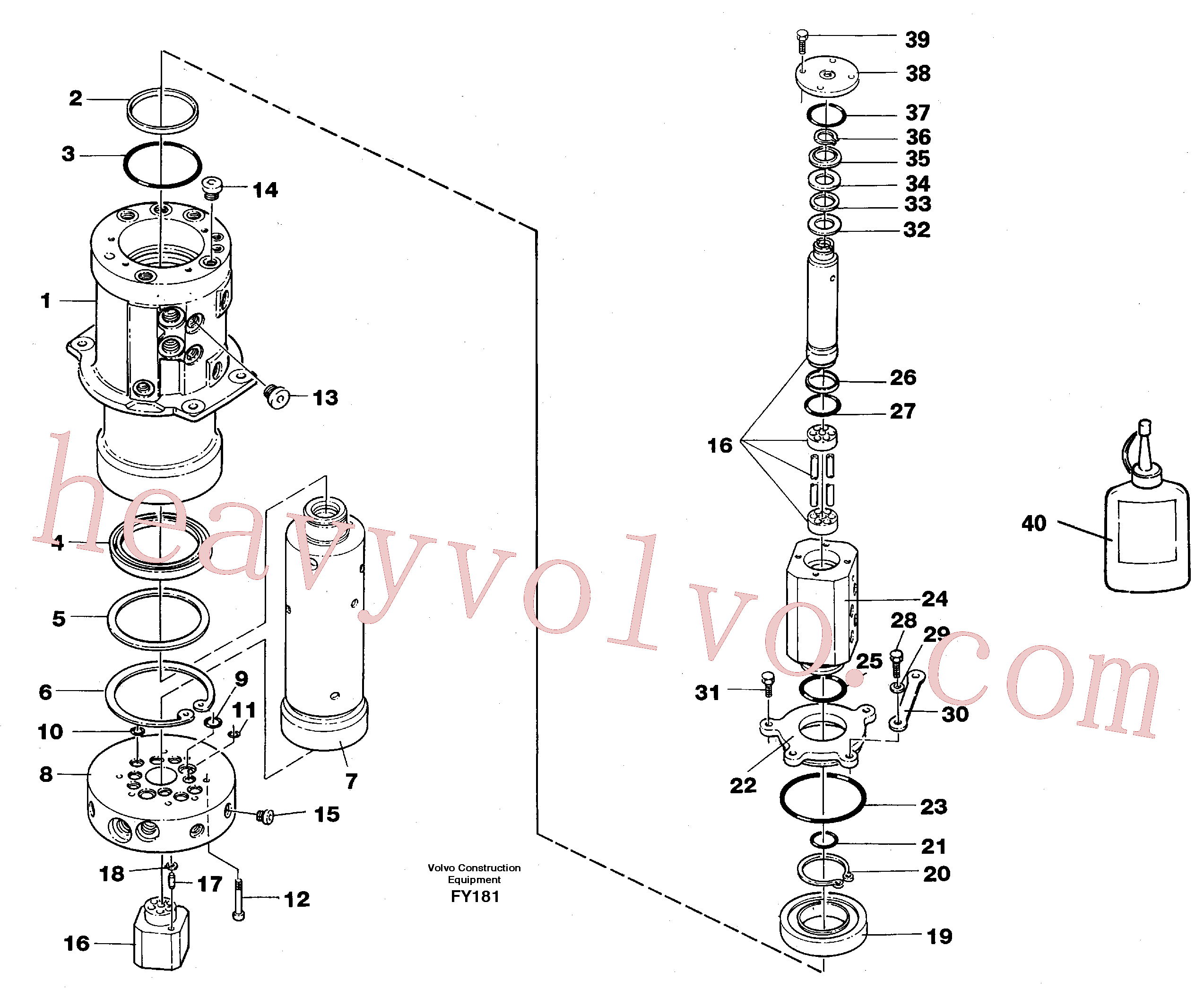 VOE14012325 for Volvo Turning joint(FY181 assembly)