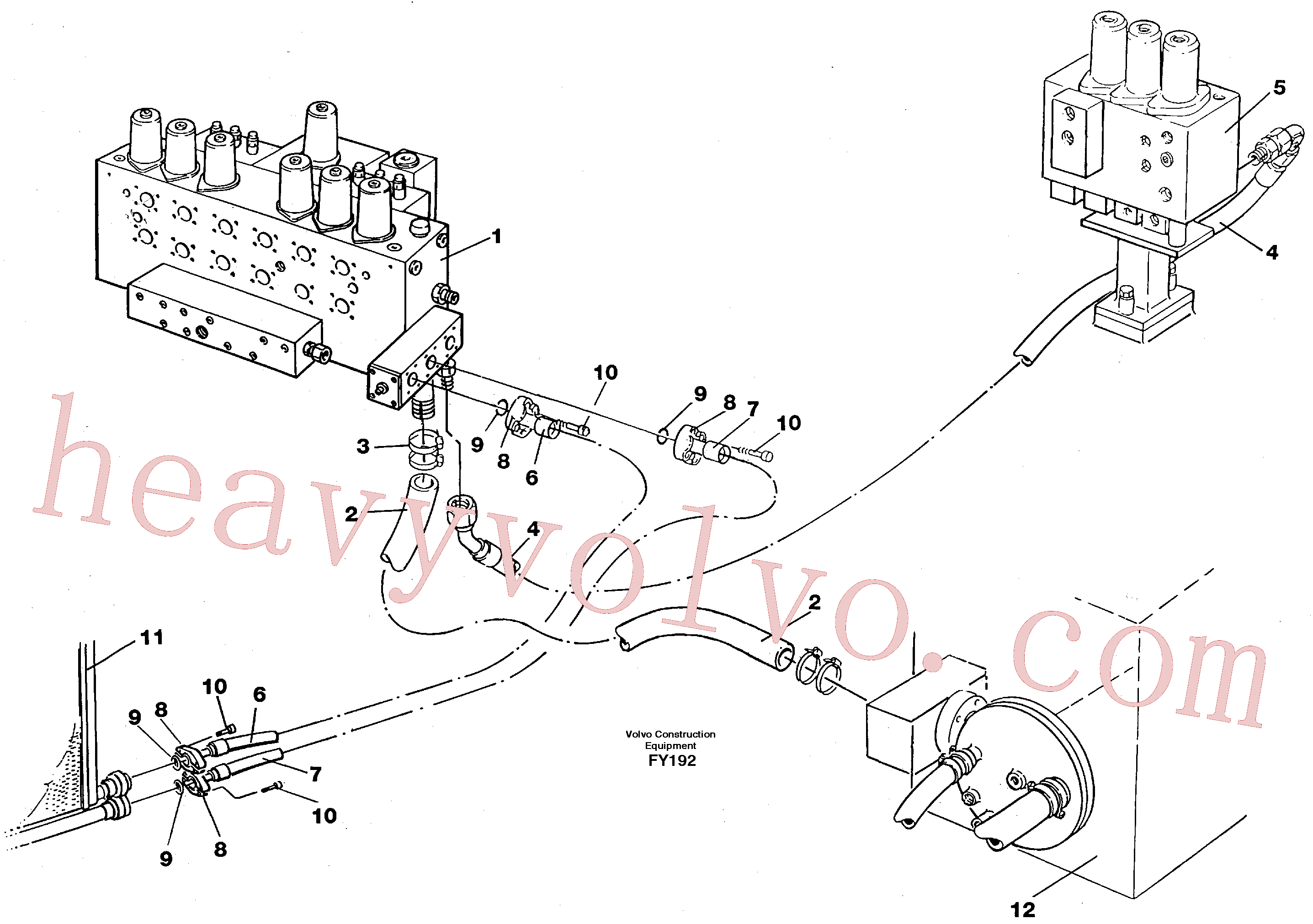 VOE14267470 for Volvo Hydraulic system, return lines(FY192 assembly)