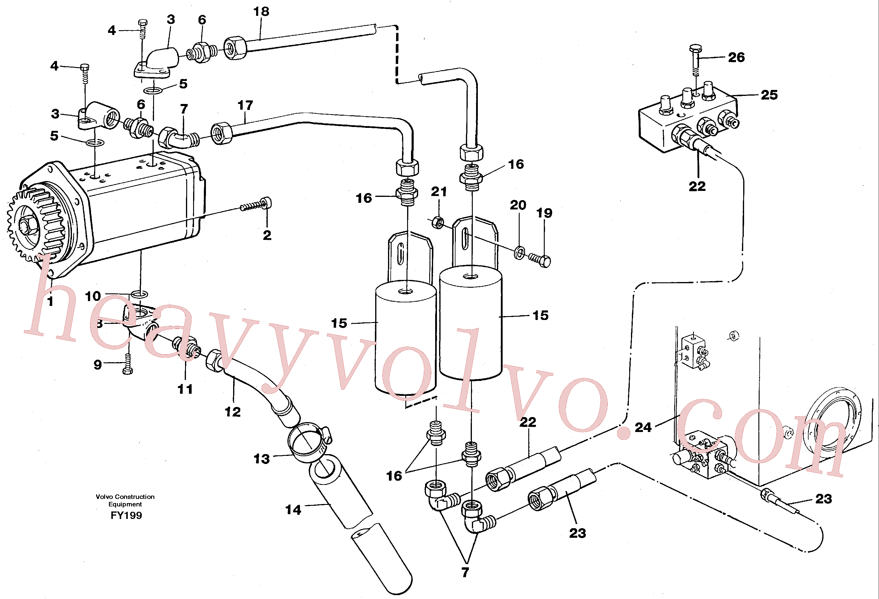 VOE14056268 for Volvo Servo pump(FY199 assembly)