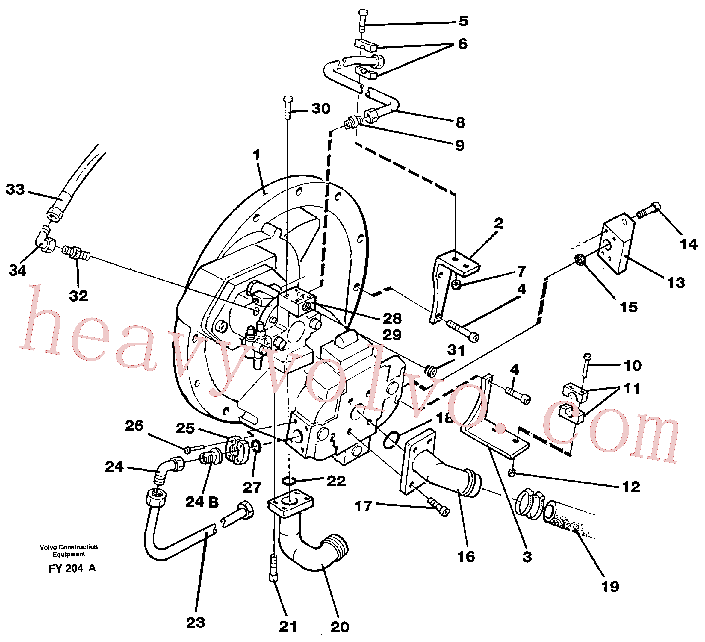 VOE14267688 for Volvo Pump installation(FY204A assembly)