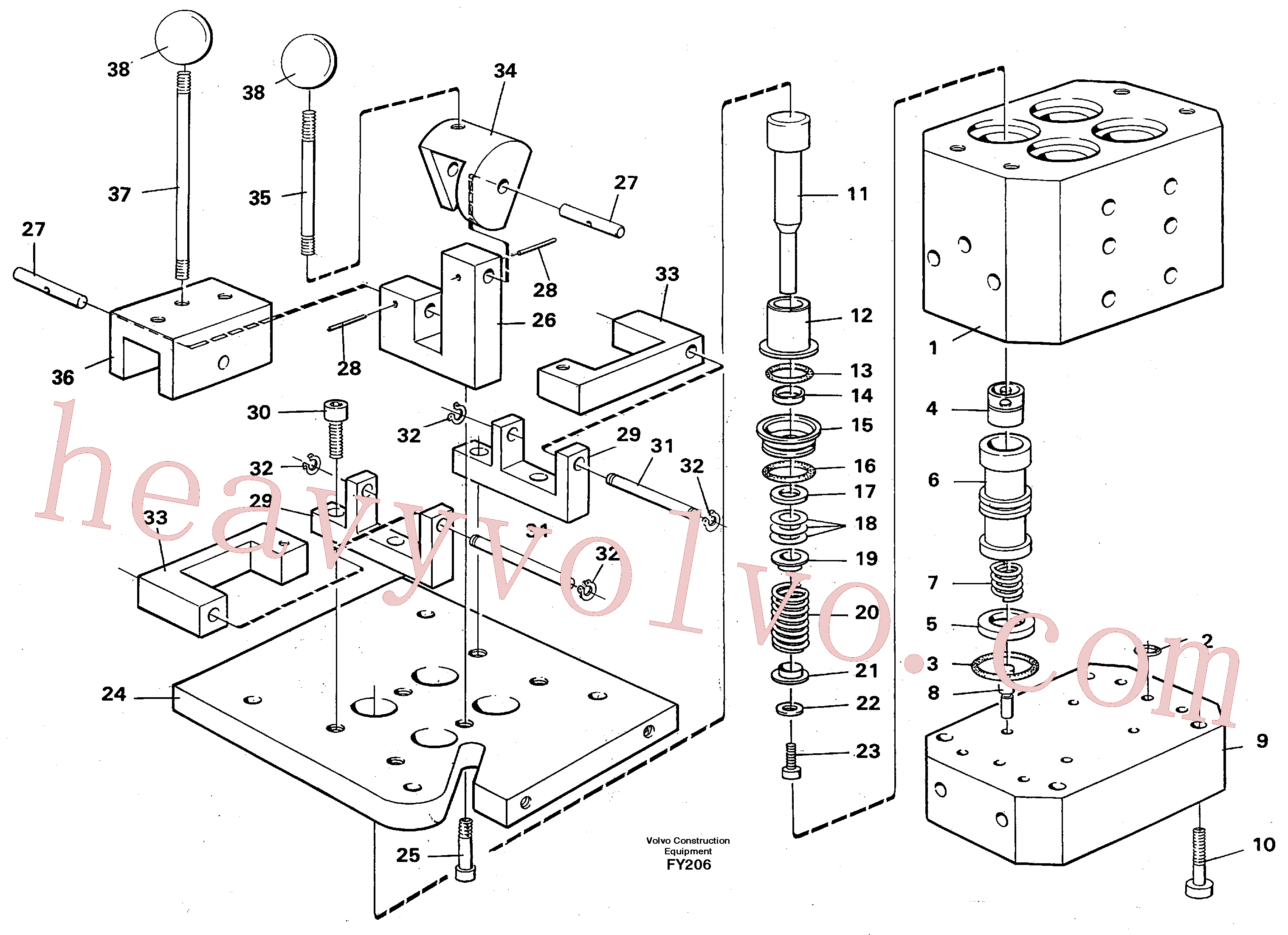 VOE14244432 for Volvo Control pressure valve(FY206 assembly)