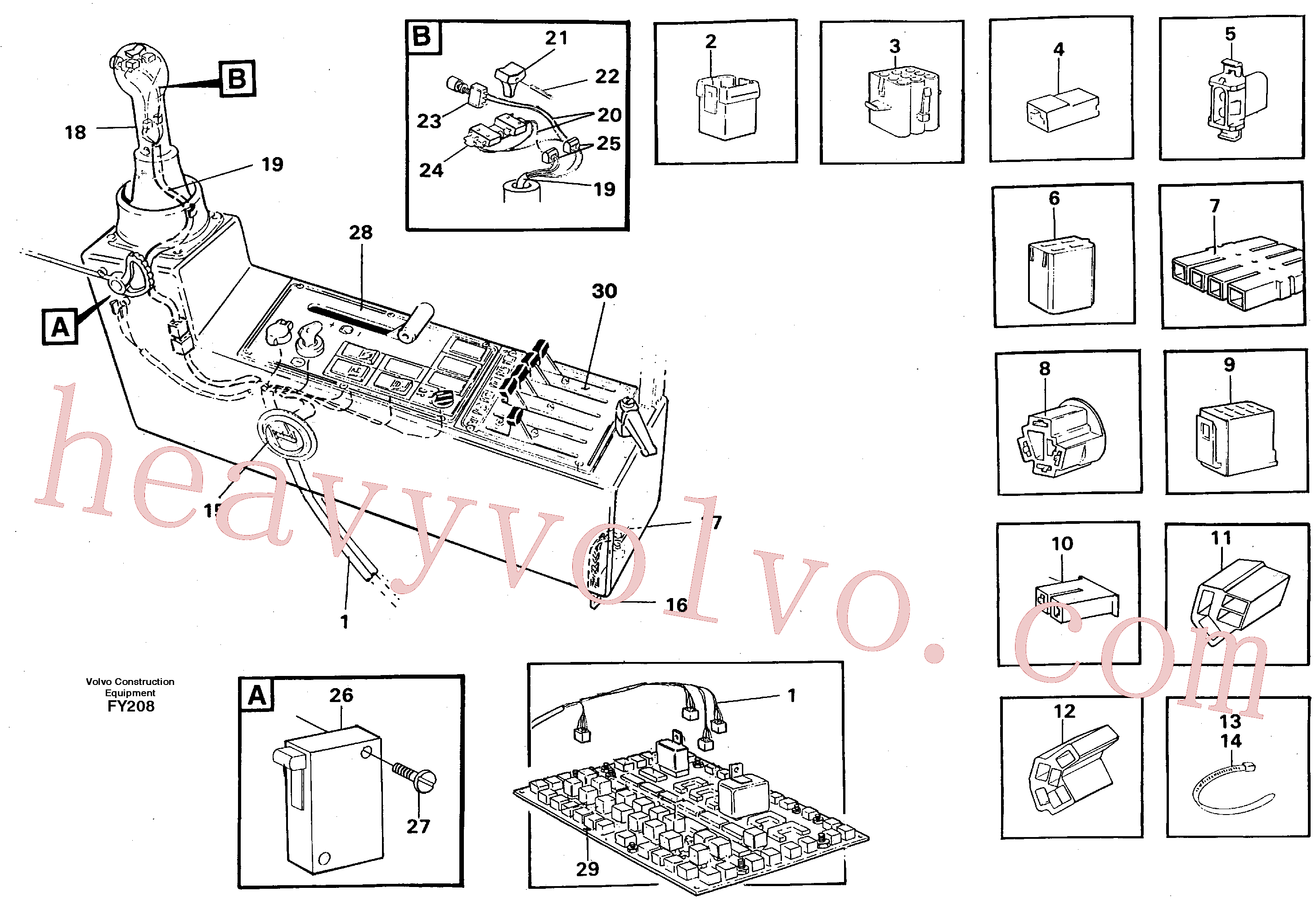 VOE14254697 for Volvo Cable harness, side panel, left(FY208 assembly)