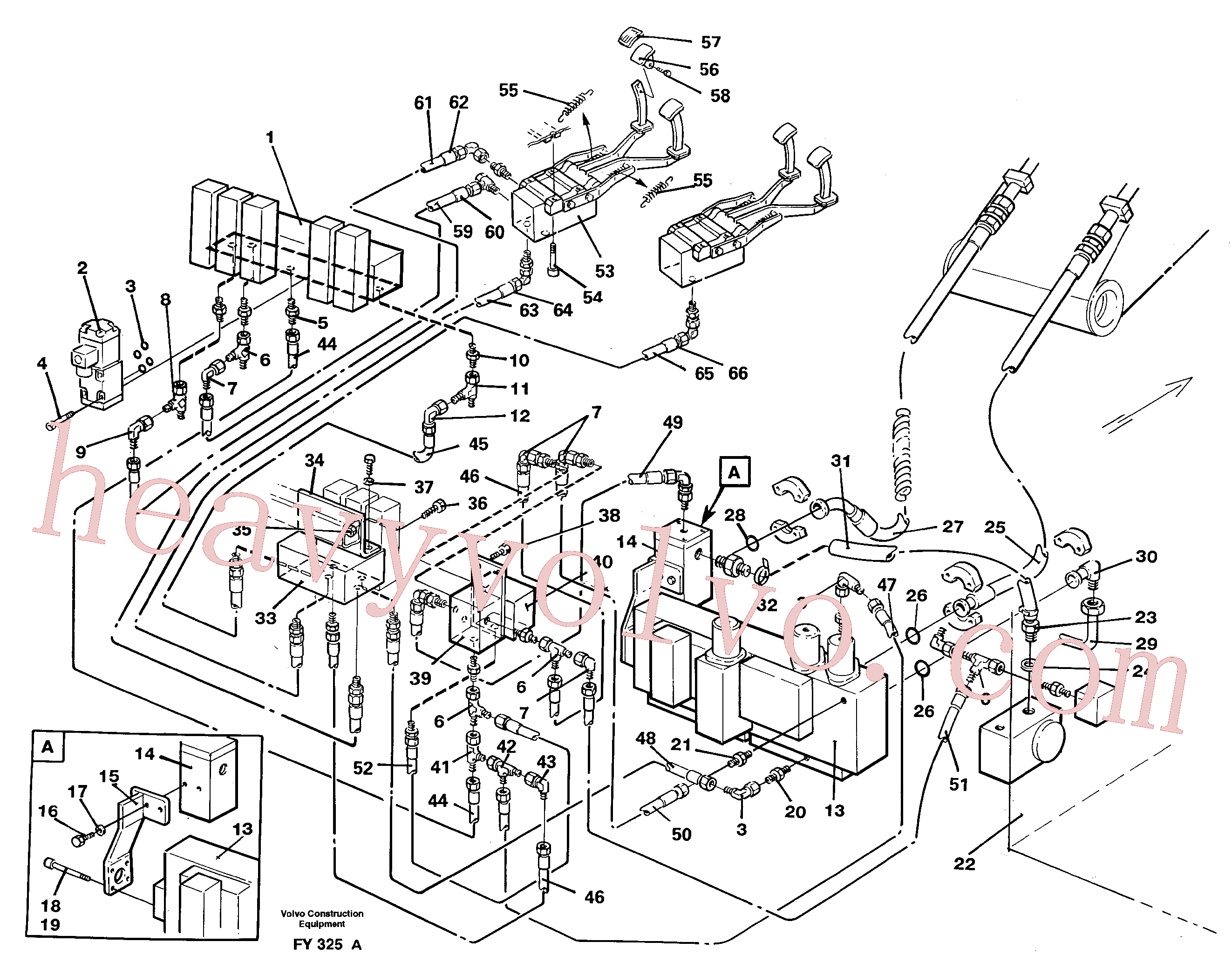 VOE14252105 for Volvo Hammer/shears, base maskin, hydraulics(FY325A assembly)