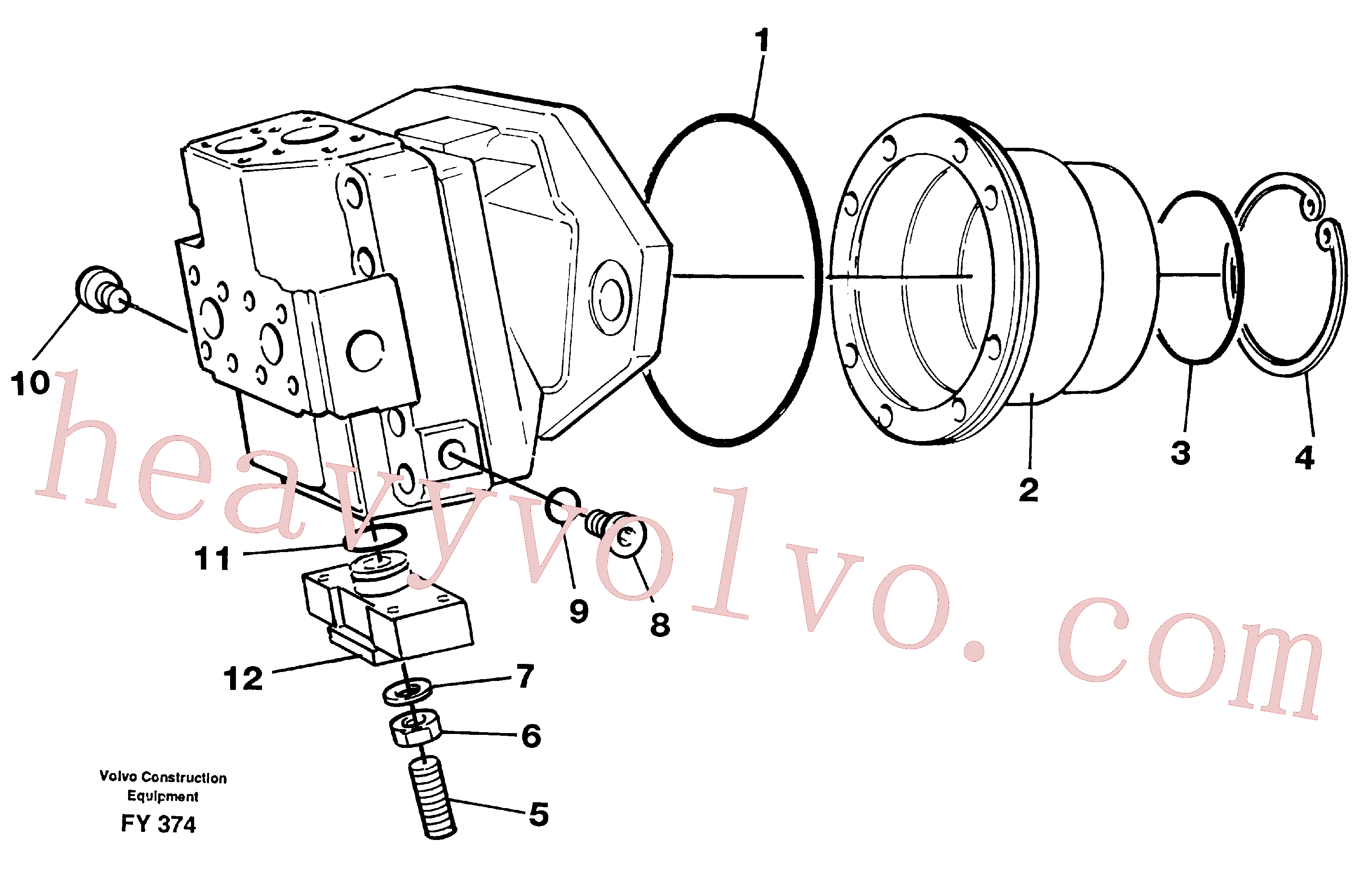 VOE11702789 for Volvo Hydraulic motor, travel(FY374 assembly)