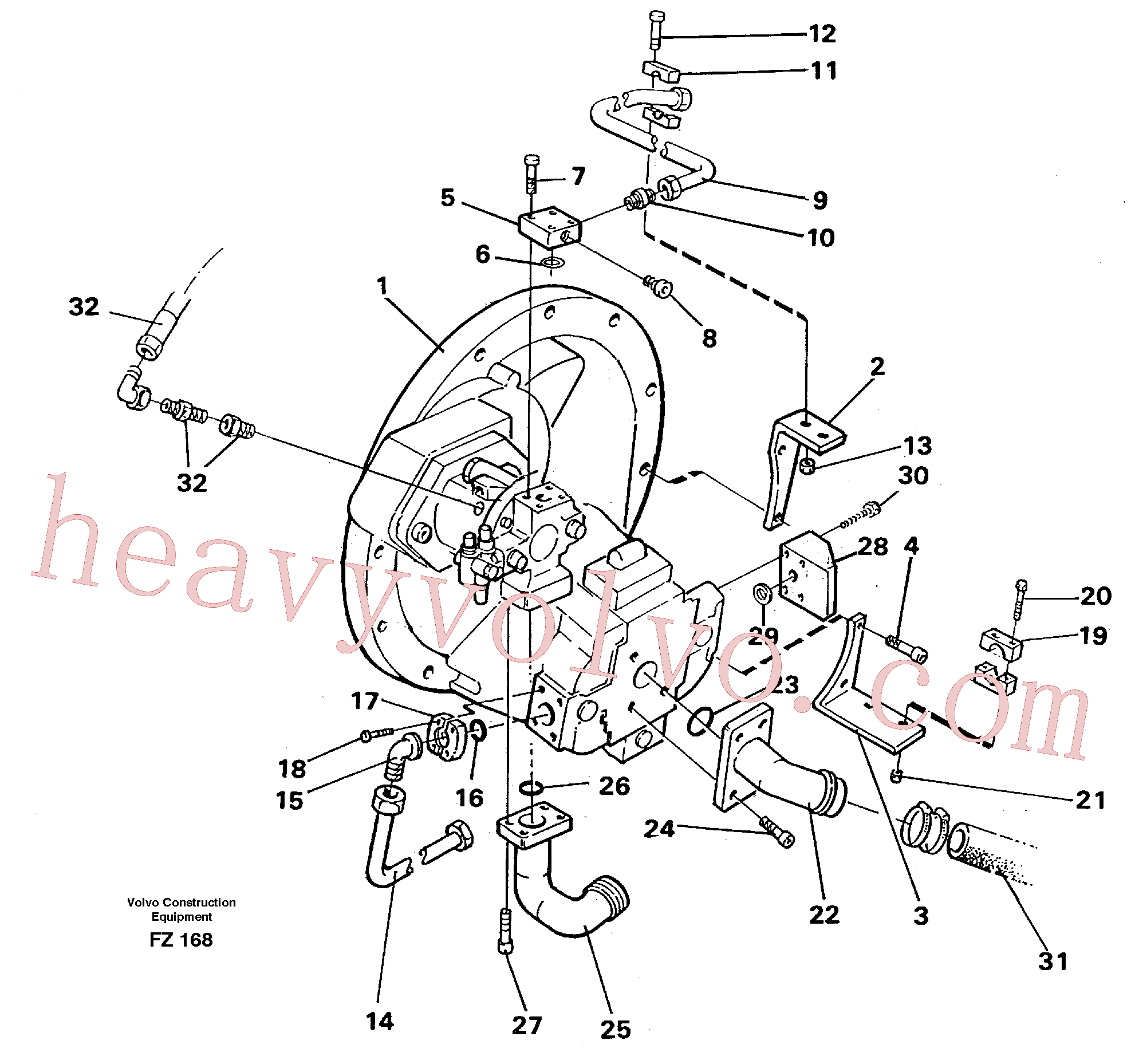 VOE14023266 for Volvo Pump installation(FZ168 assembly)