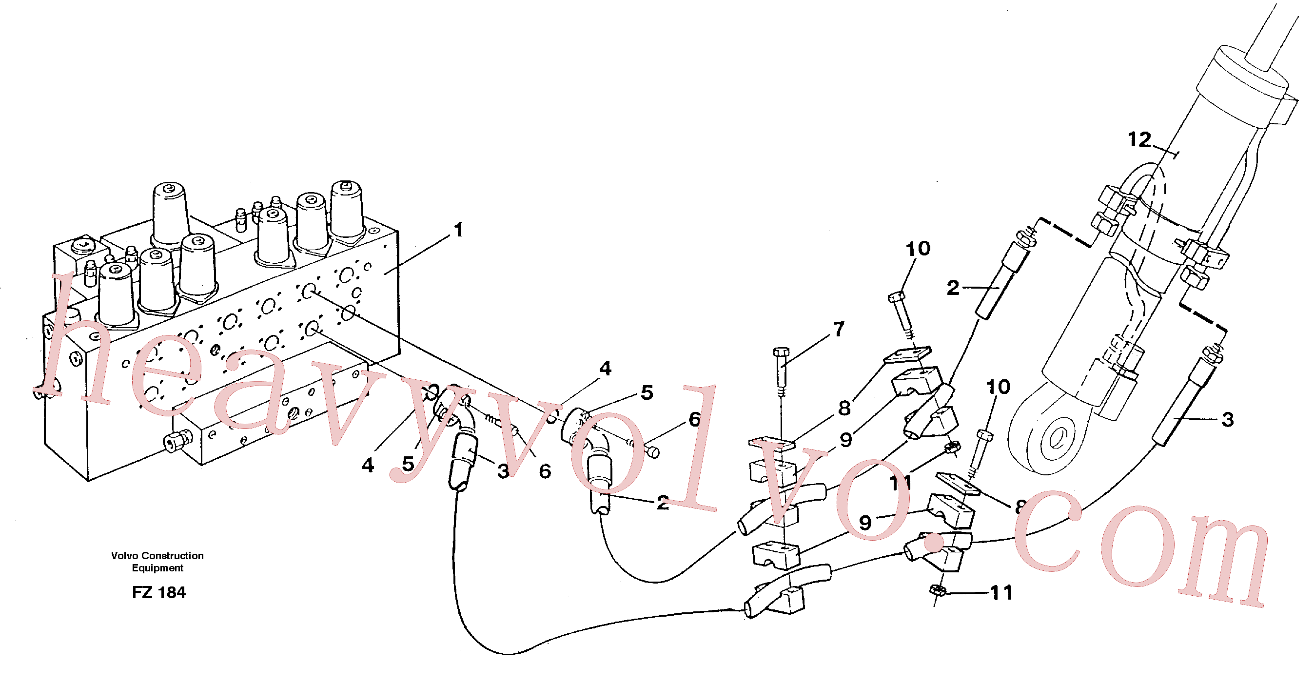 VOE13970962 for Volvo Hydraulic system, boom(FZ184 assembly)