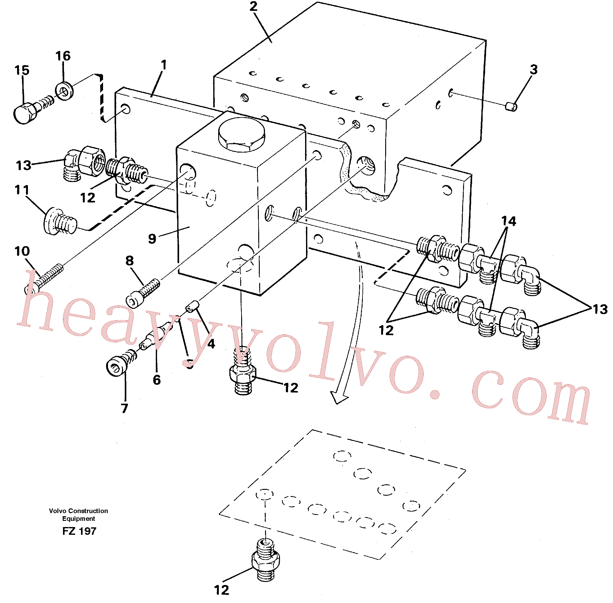 VOE190611 for Volvo Travel valve bloc(FZ197 assembly)