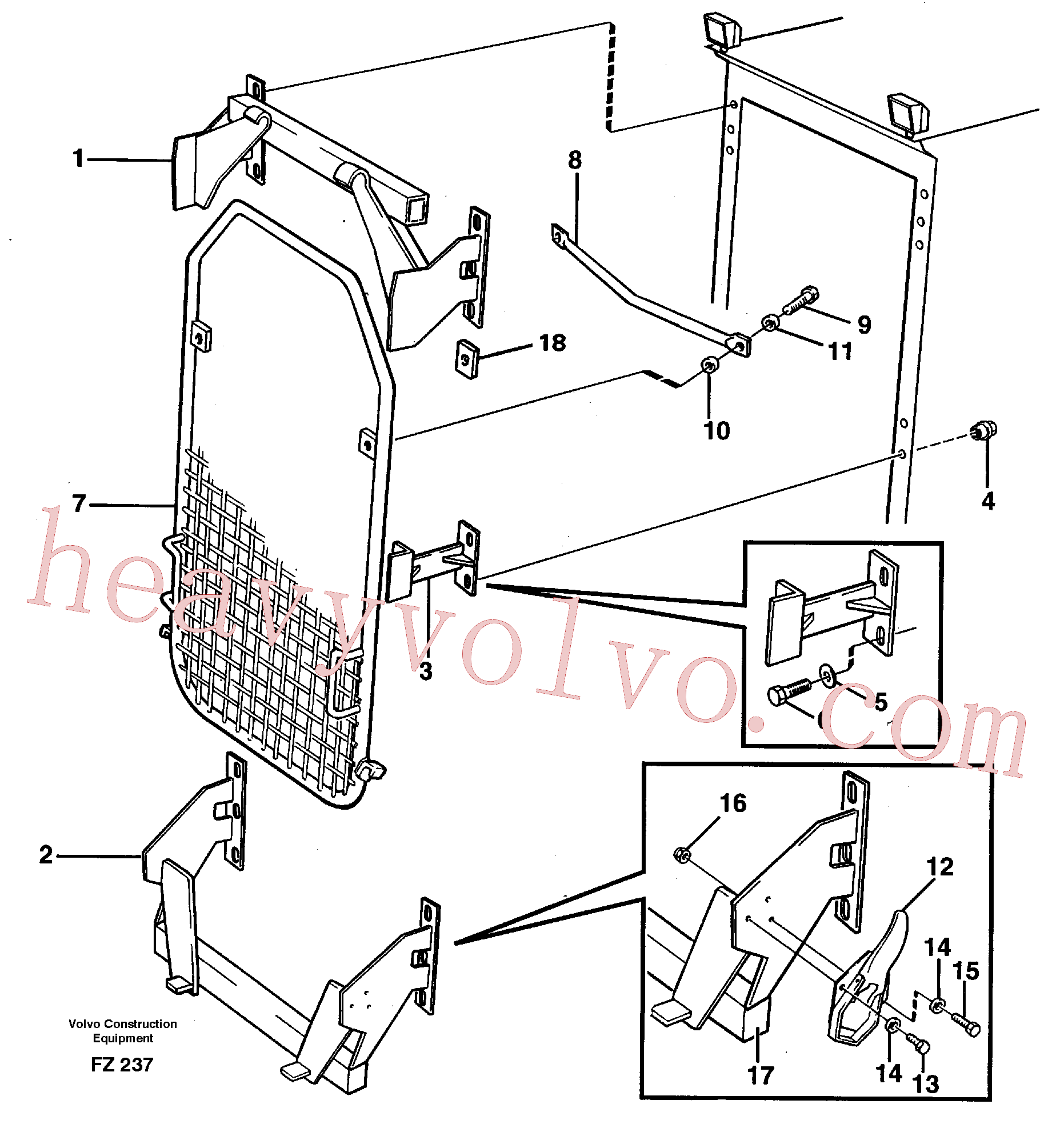 VOE14262821 for Volvo Windscreen protection(FZ237 assembly)