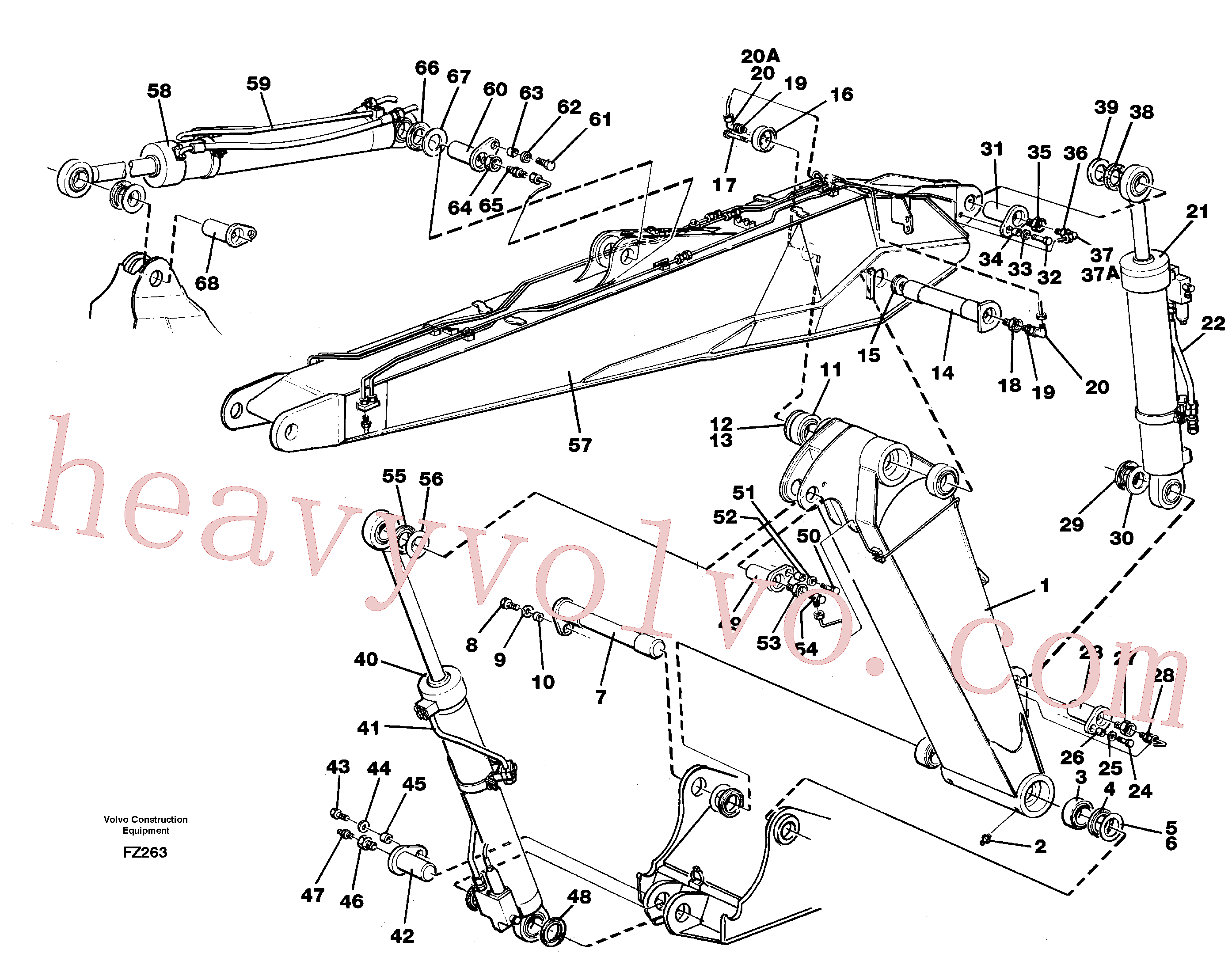 VOE14257101 for Volvo Adjustable boom with assembly(FZ263 assembly)