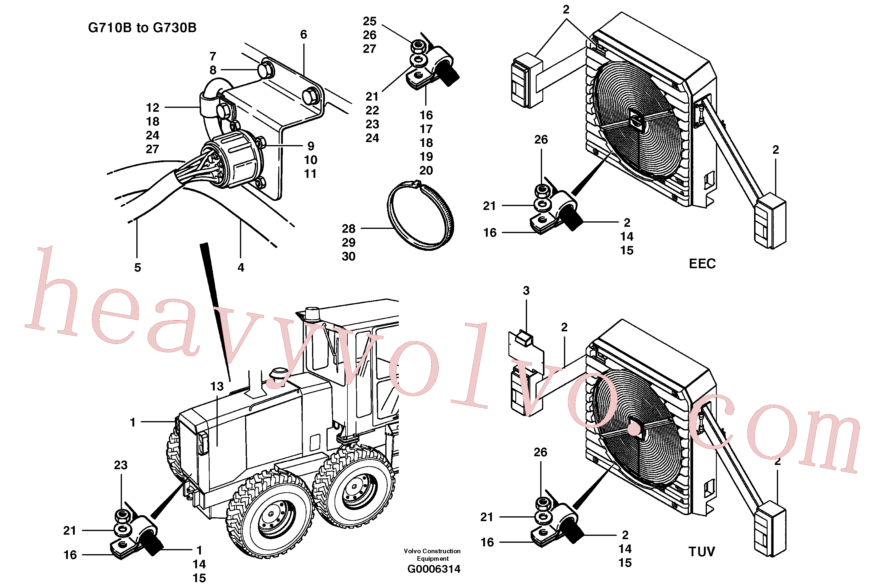 CH32320 for Volvo Wiring harness - rear(G0006314 assembly)