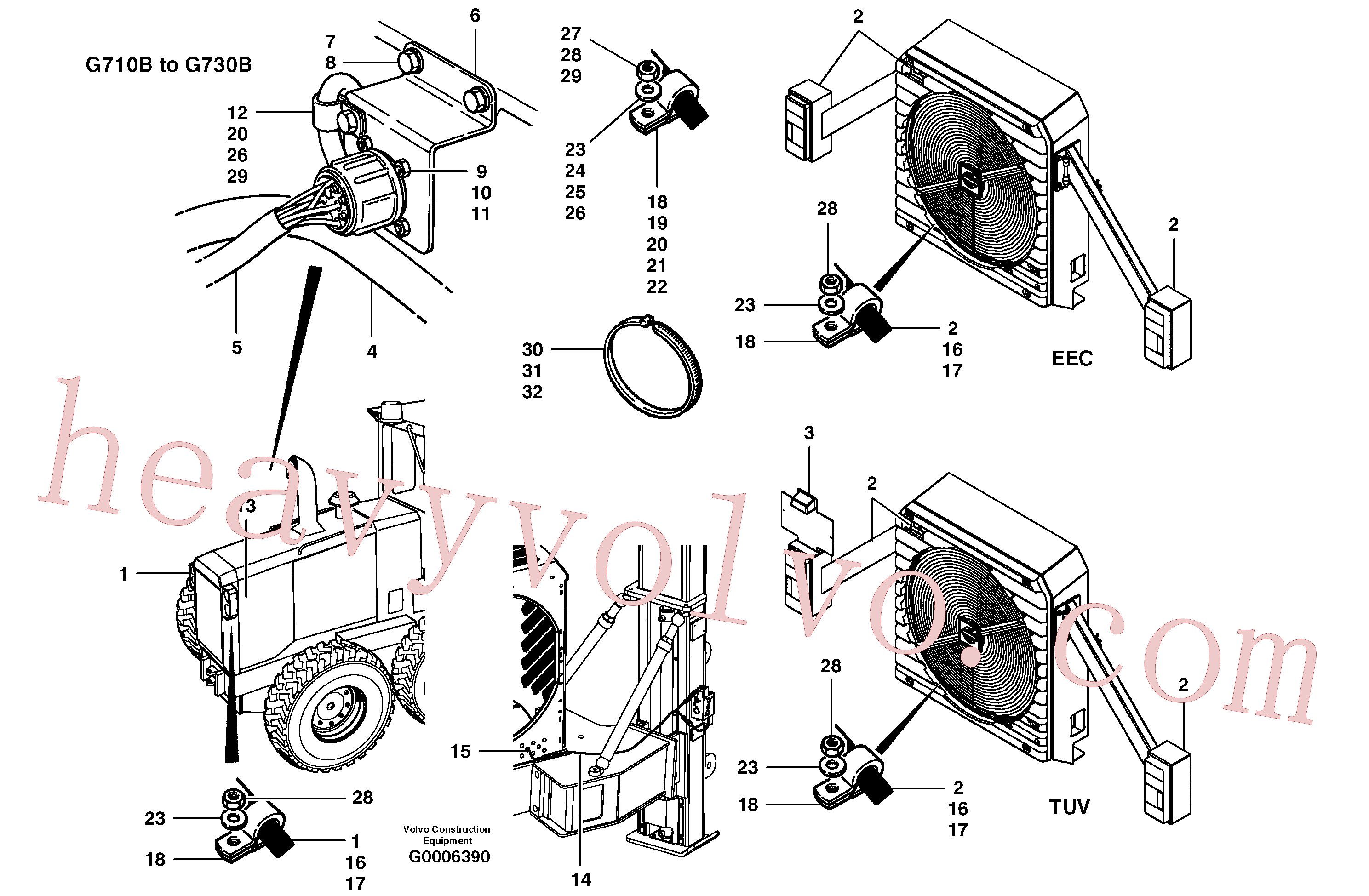 CH32320 for Volvo Wiring harness - rear(G0006390 assembly)