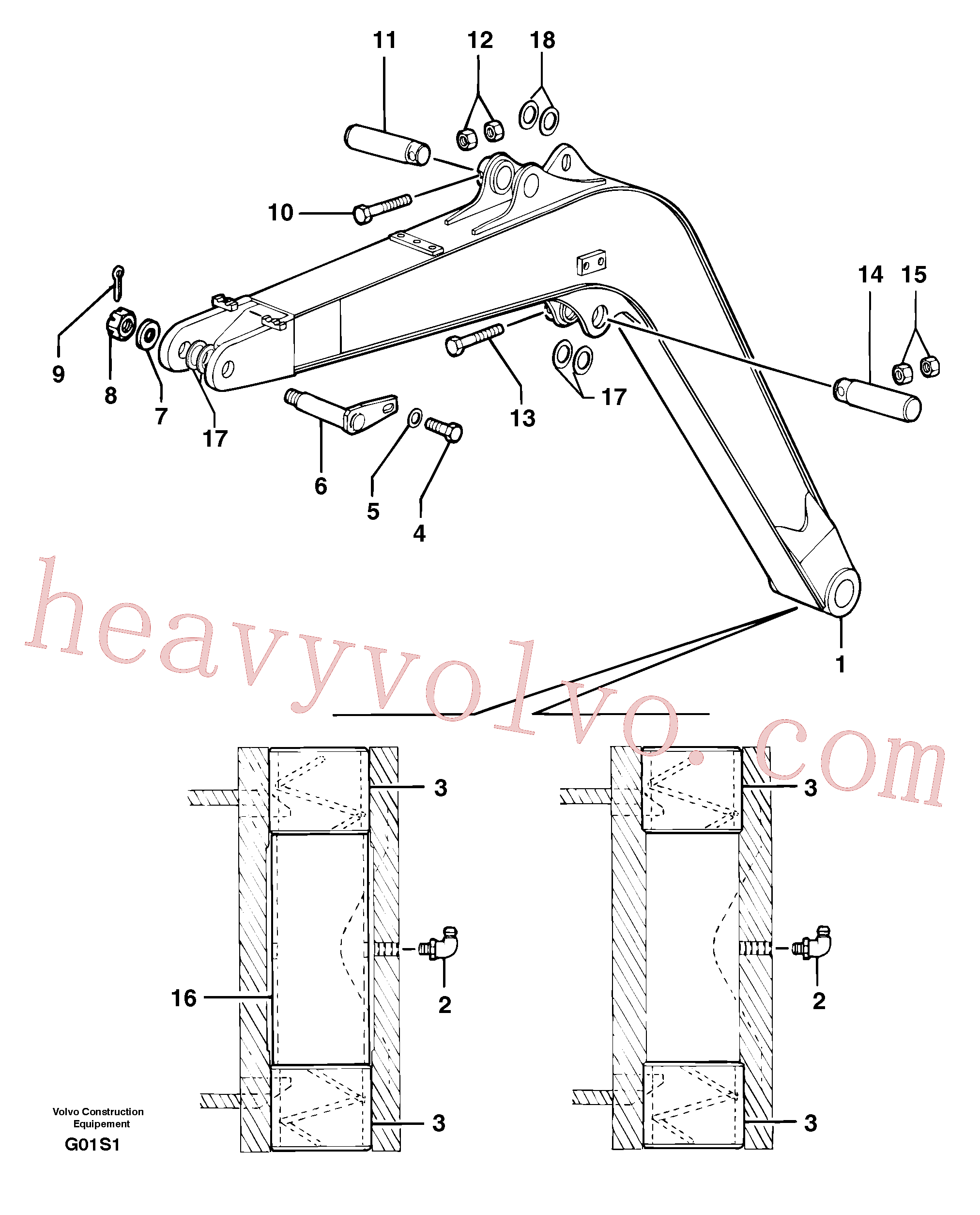 PJ3890015 for Volvo Boom(G01S1 assembly)