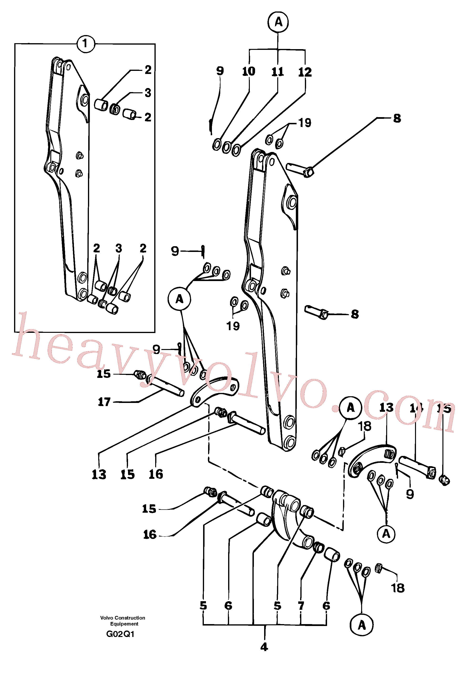 PJ4090008 for Volvo Dipper arm(G02Q1 assembly)