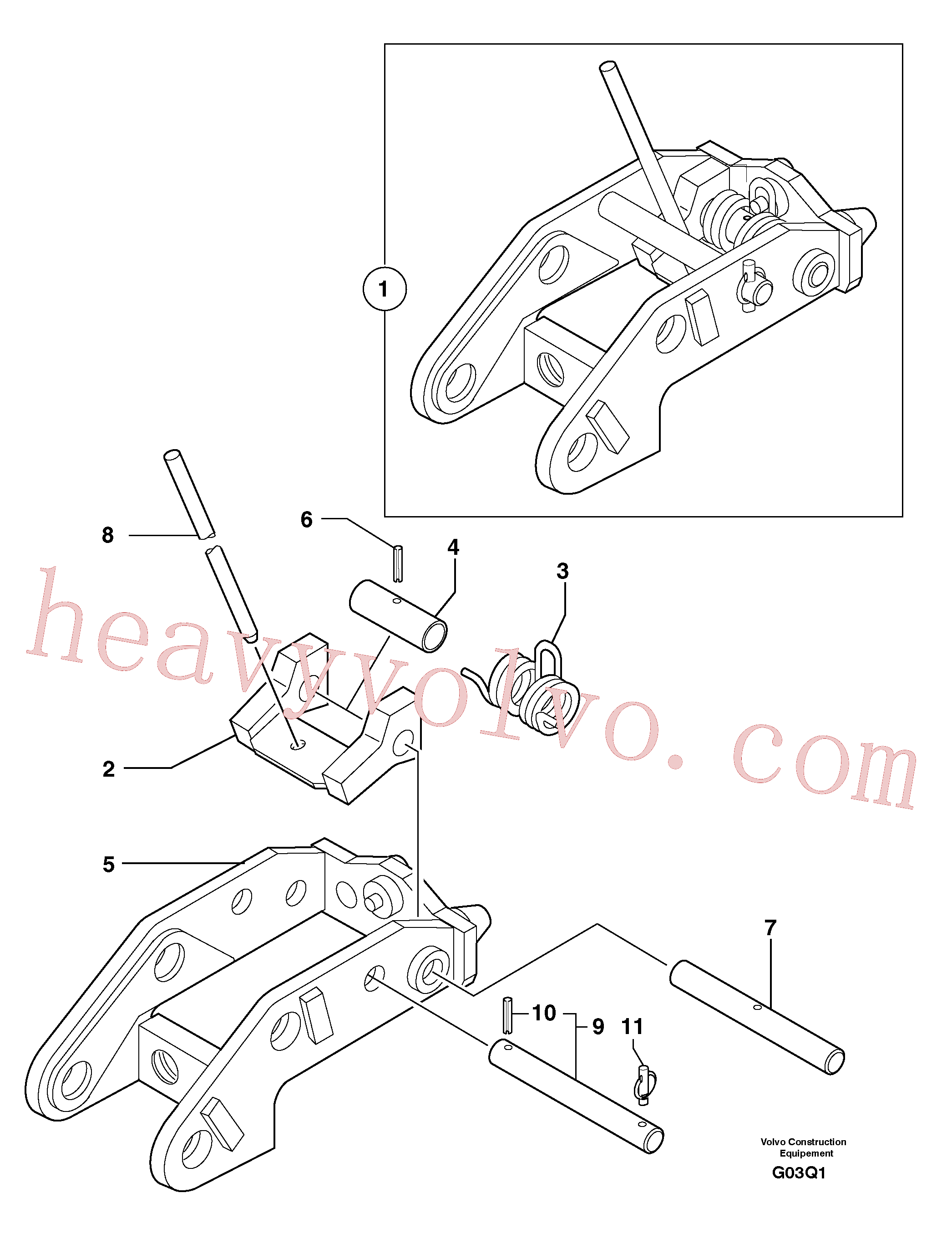 VOE11806161 for Volvo Tool holder / mechanical control(G03Q1 assembly)