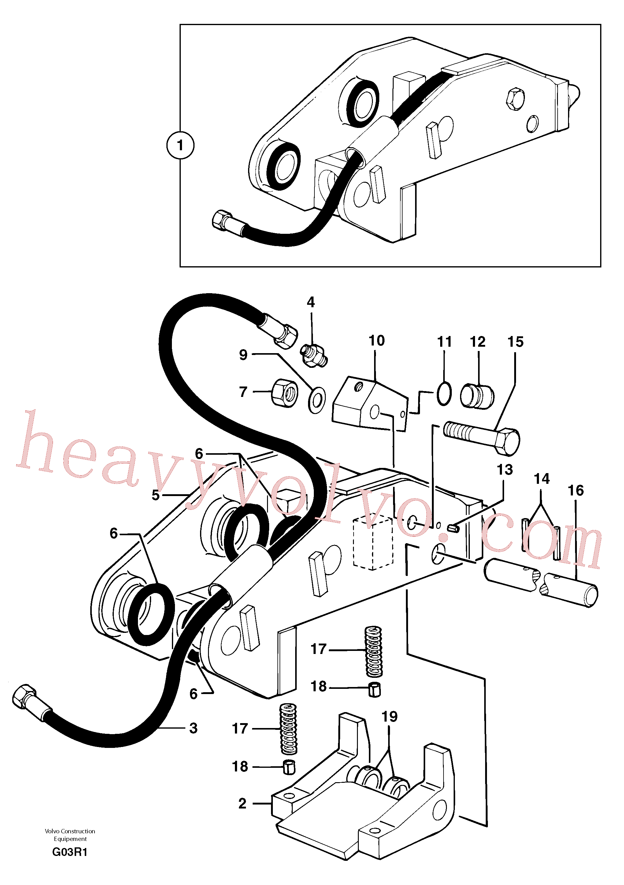 PJ4570049 for Volvo Tool holder / hydraulic control(G03R1 assembly)