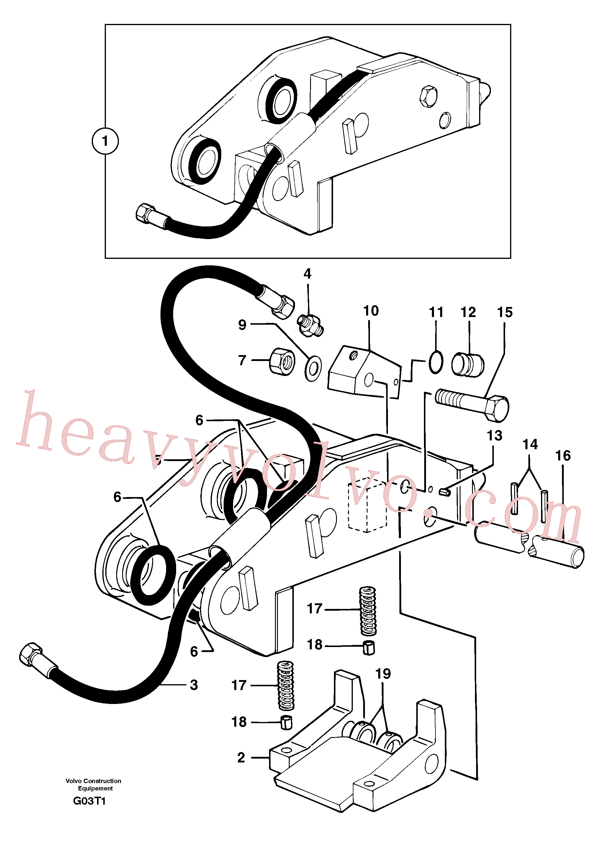 PJ4570049 for Volvo Tool holder / hydraulic control(G03T1 assembly)