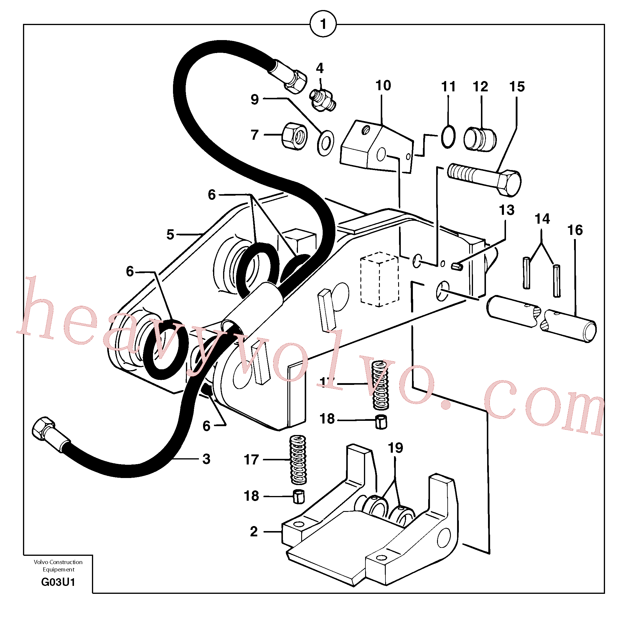 PJ4570049 for Volvo Tool holder / hydraulic control(G03U1 assembly)