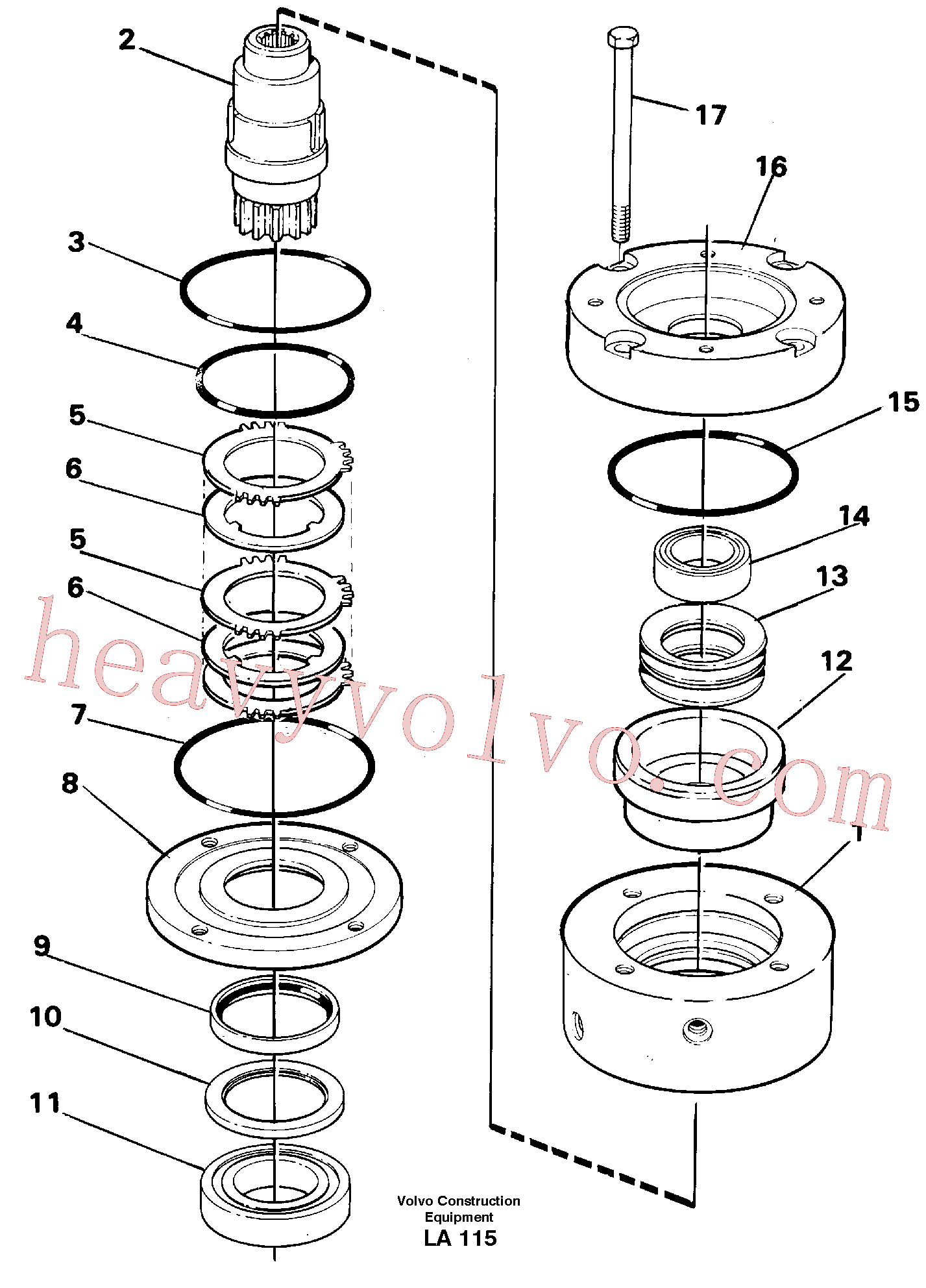 VOE14236540 for Volvo Slewing brake(LA115 assembly)